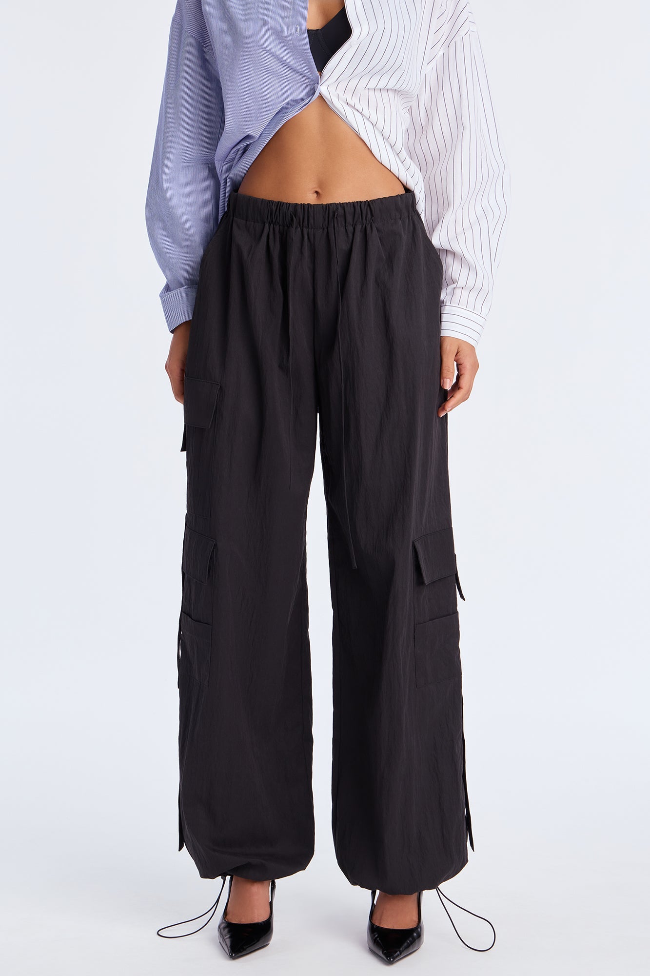 Mellow Weekends Cargo Jogger Pant 32″ - Black
