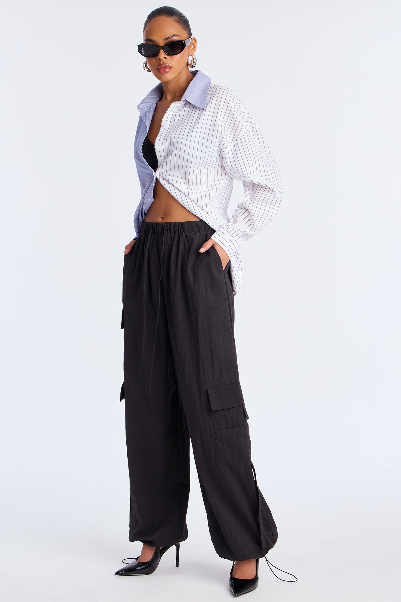 Mellow Weekends Cargo Jogger Pant 32″ - Black
