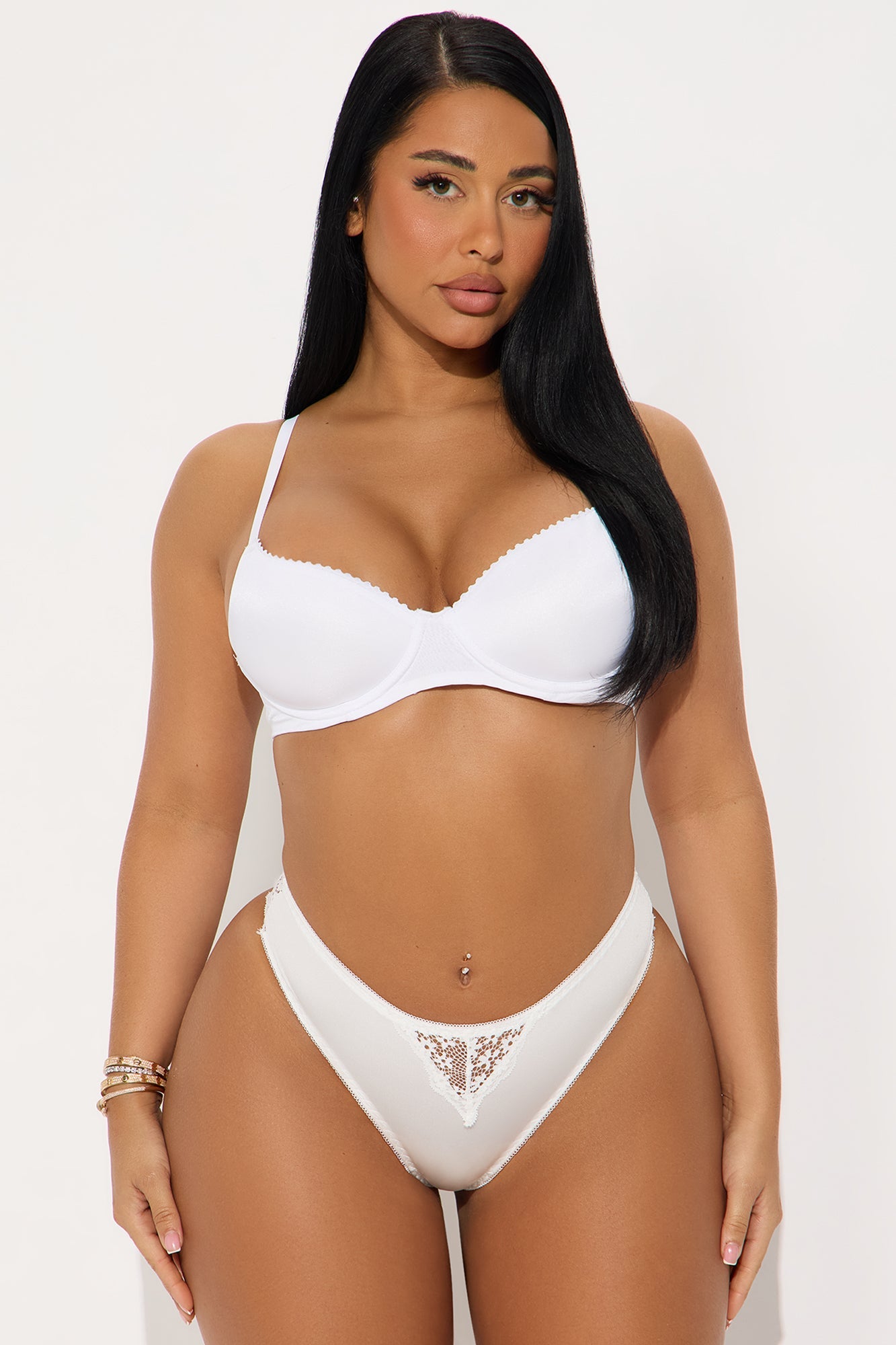 Cheeky Lace Back Bikini - White