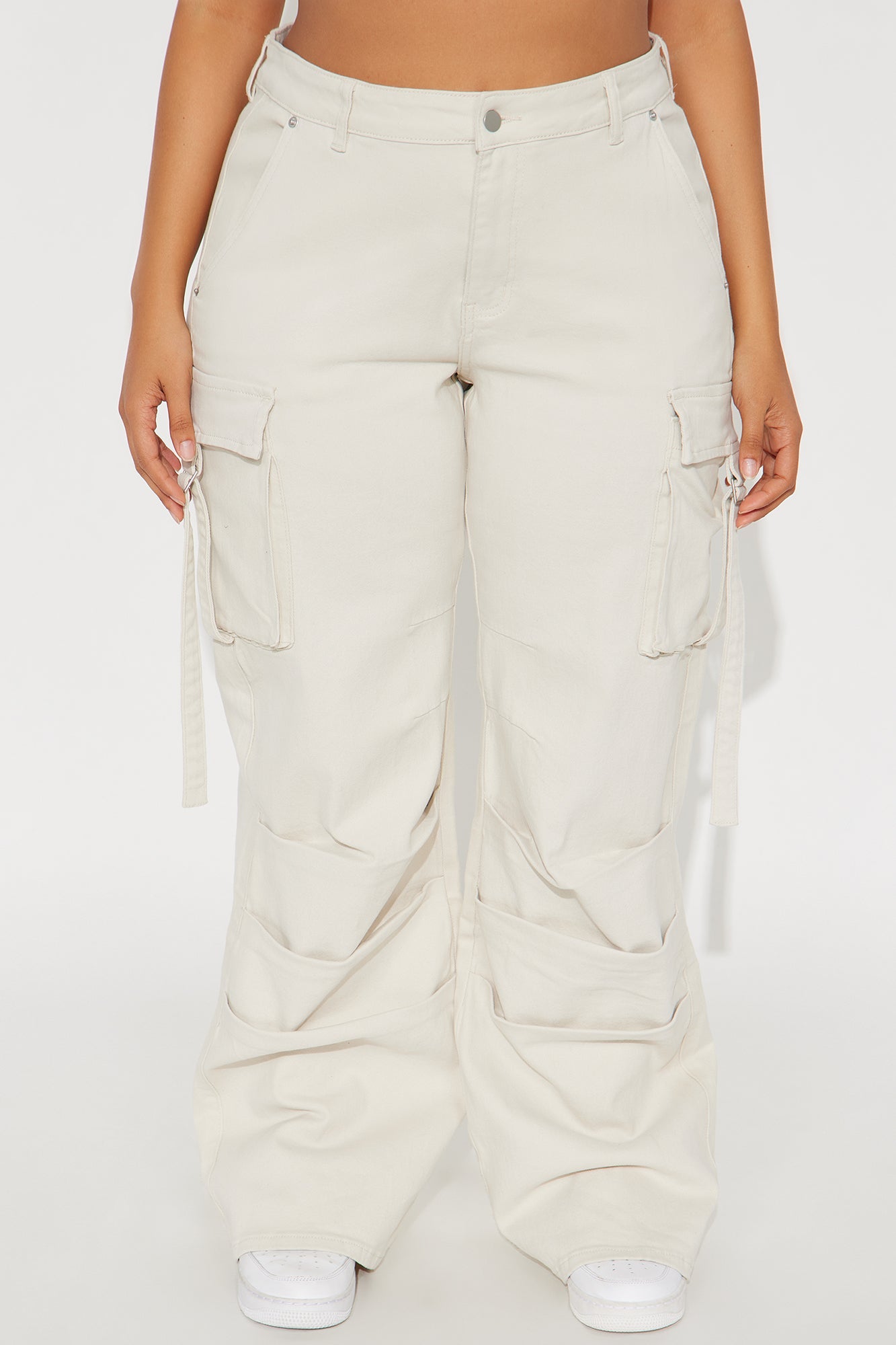 Honey Wide Leg Cargo Pant - Stone