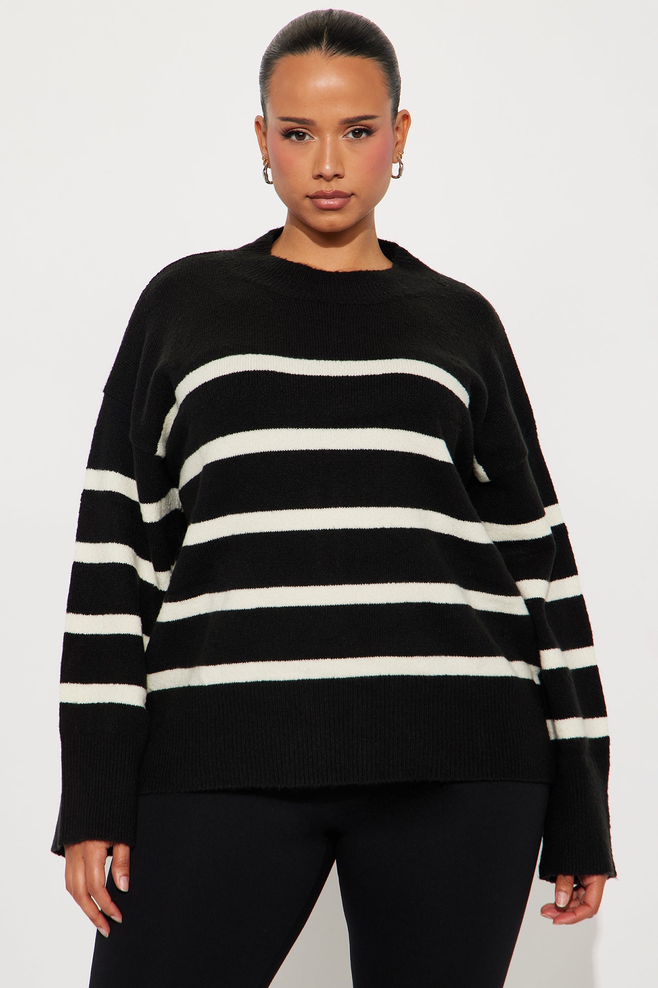 Still Got It Striped Sweater - Black/combo