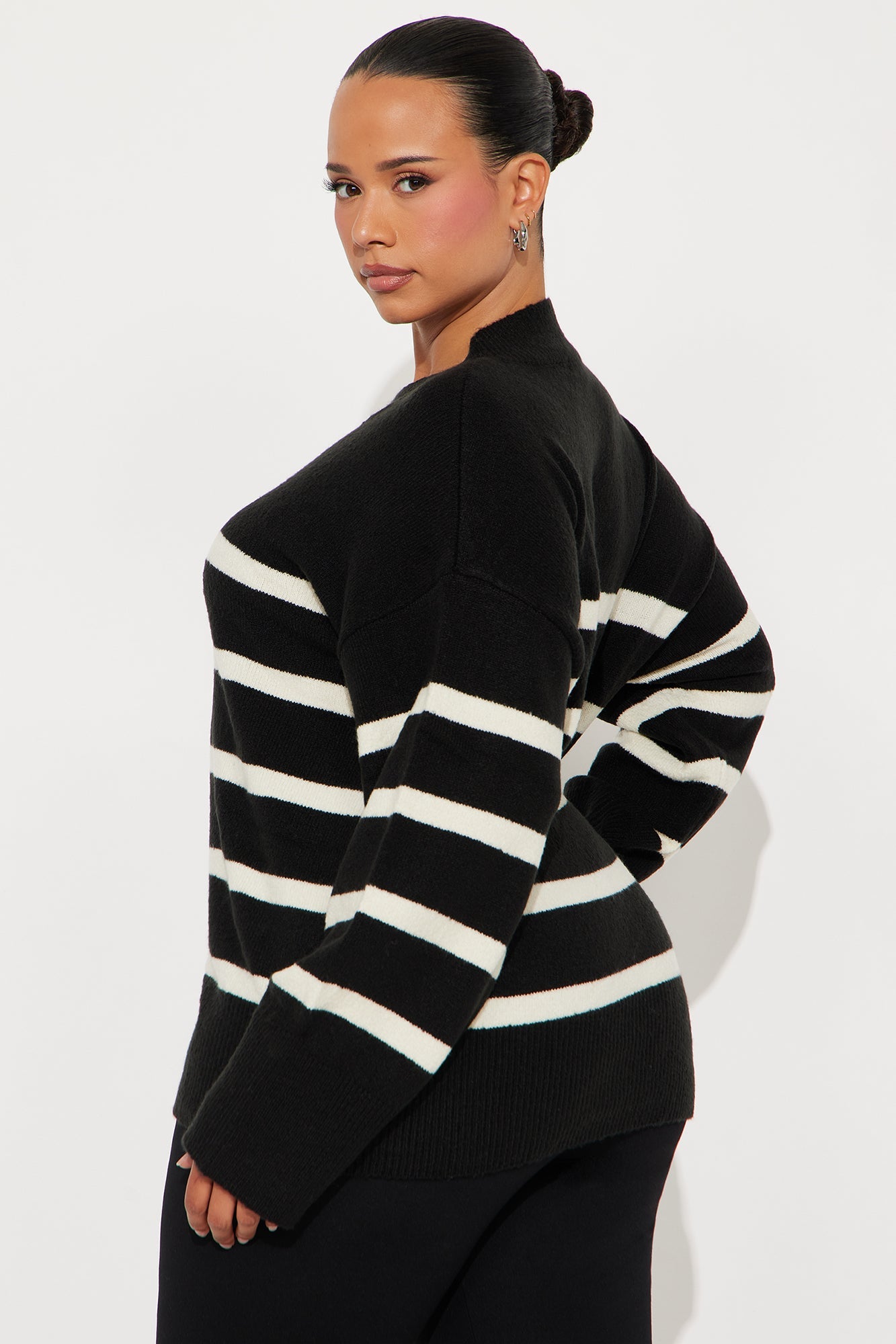 Still Got It Striped Sweater - Black/combo