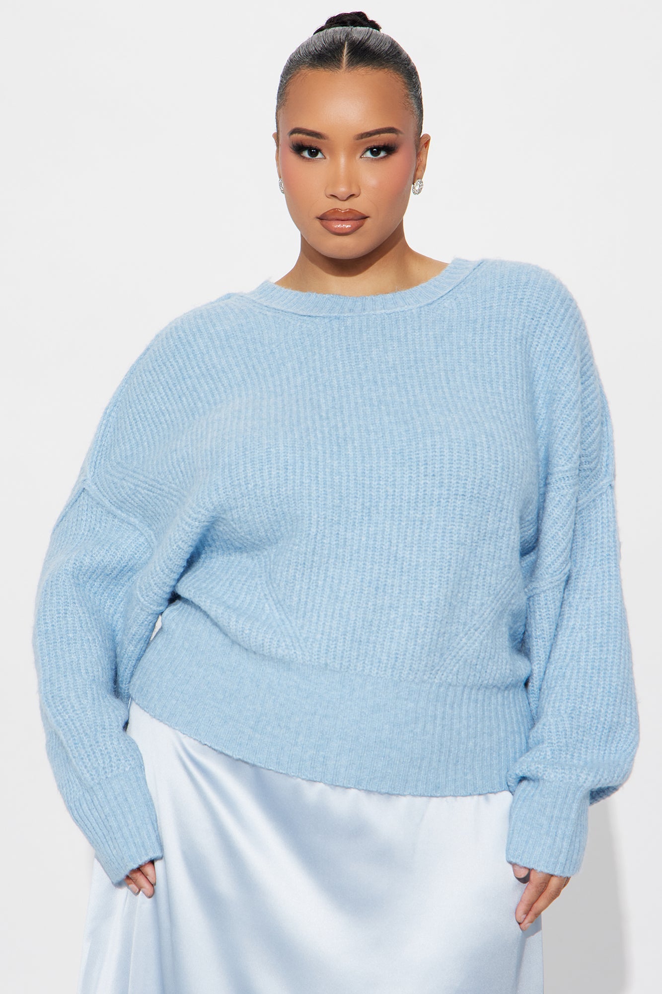 Ice Baby Crew Neck Sweater - Blue