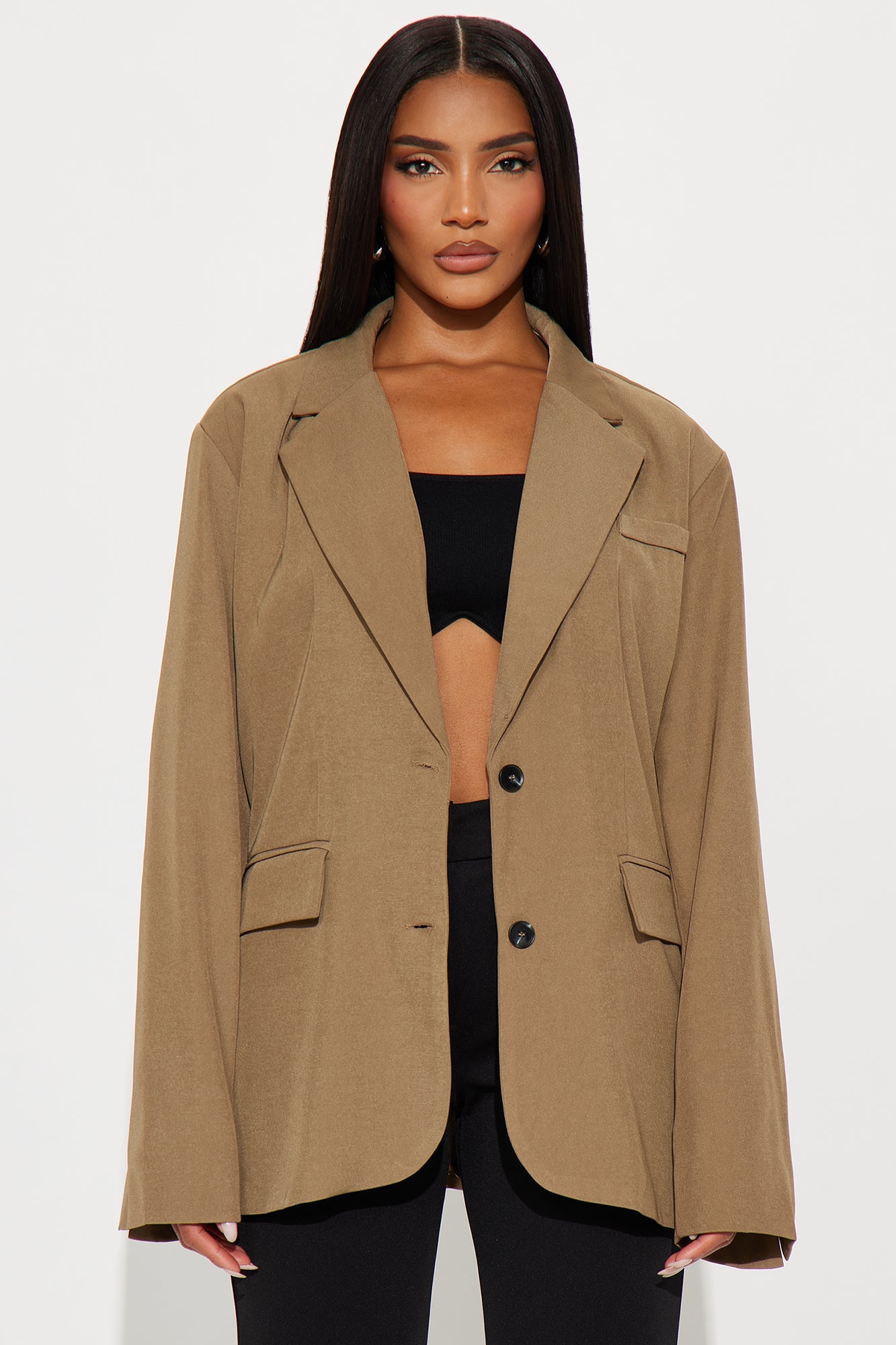 Beatrice Oversized Blazer - Olive