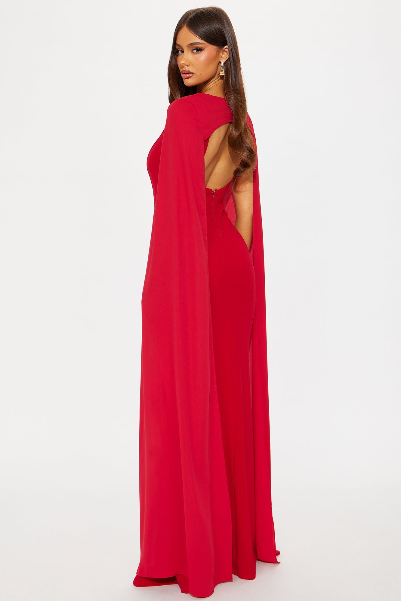 Soft Hearts Maxi Gown - Red