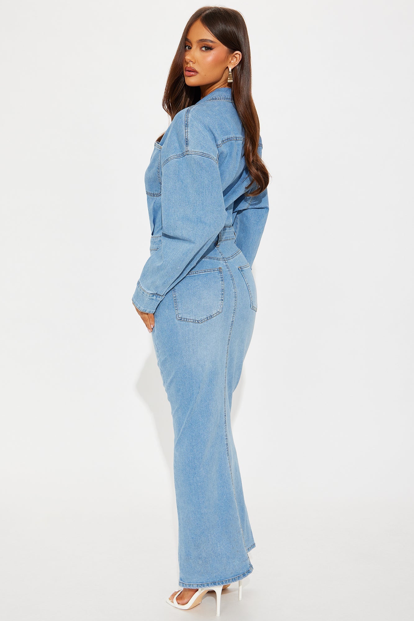 Pretty Probs Denim Maxi Dress - Denim
