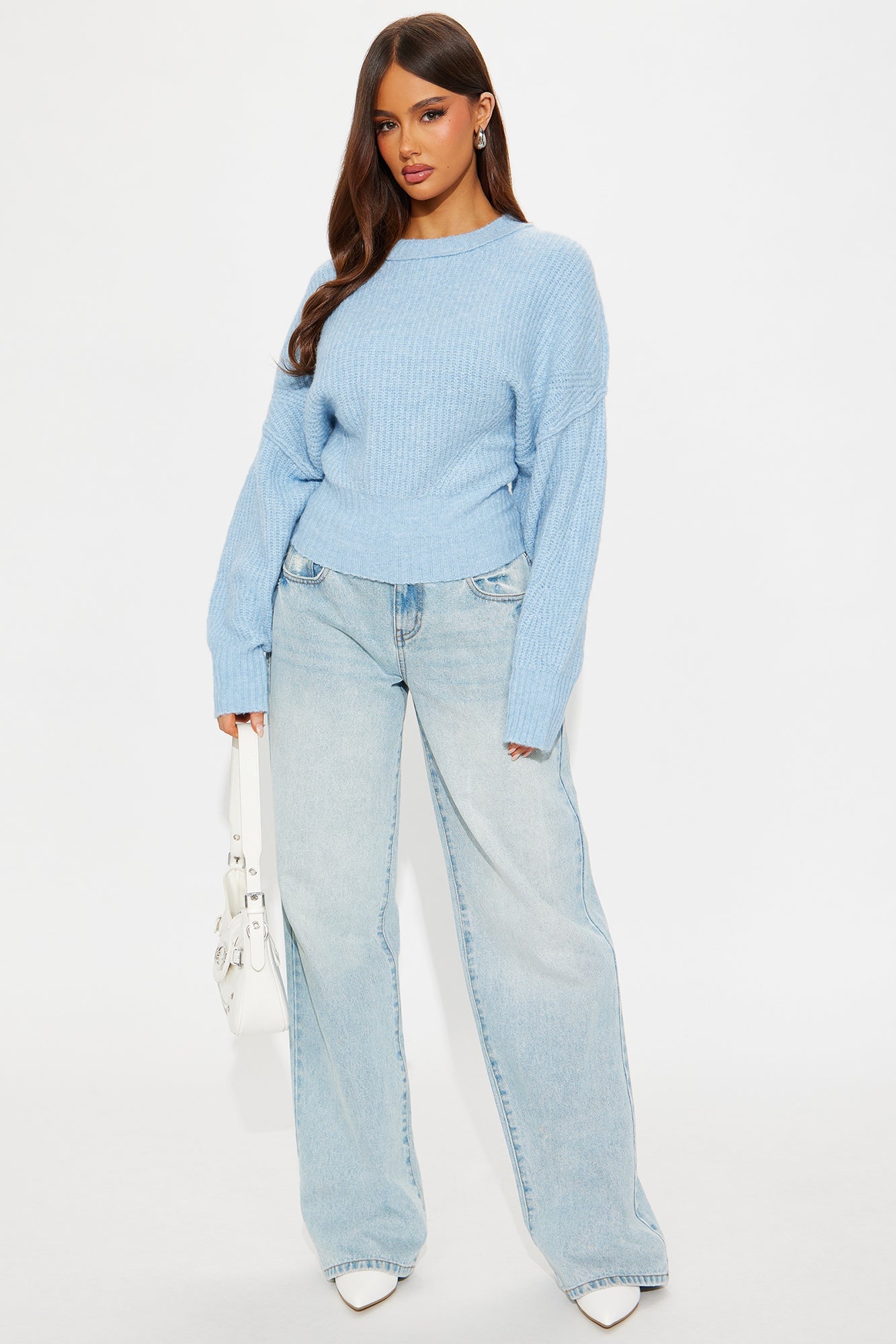 Ice Baby Crew Neck Sweater - Blue