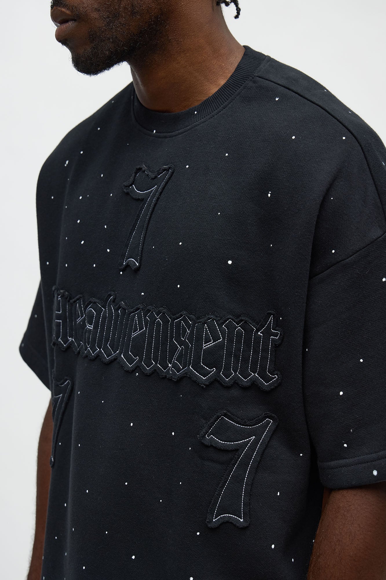 Relaxed Heavensent 777 Short Sleeve Tee - Black Wash