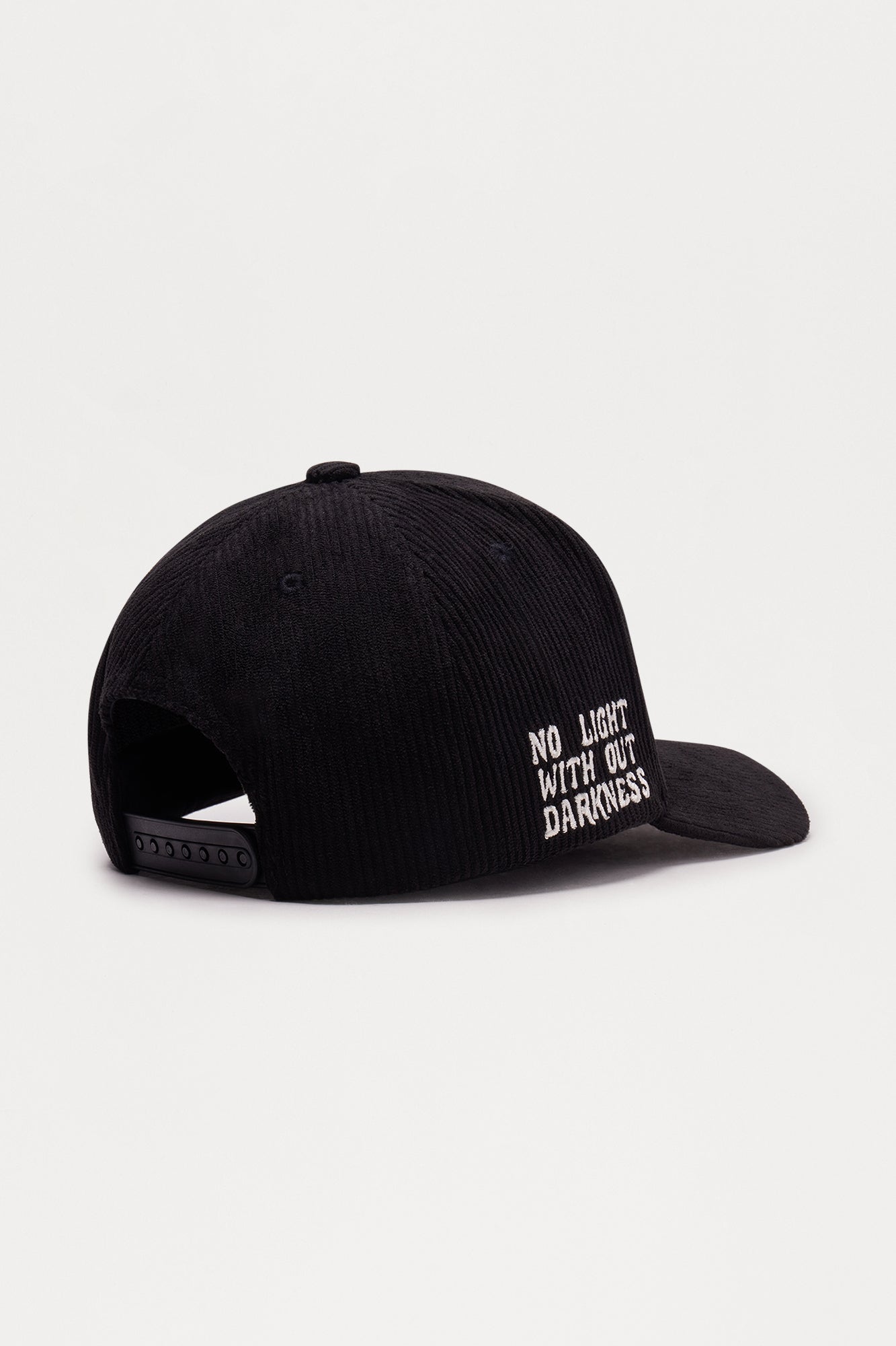 LA Heart Corduroy Structured Snapback Hat - Black