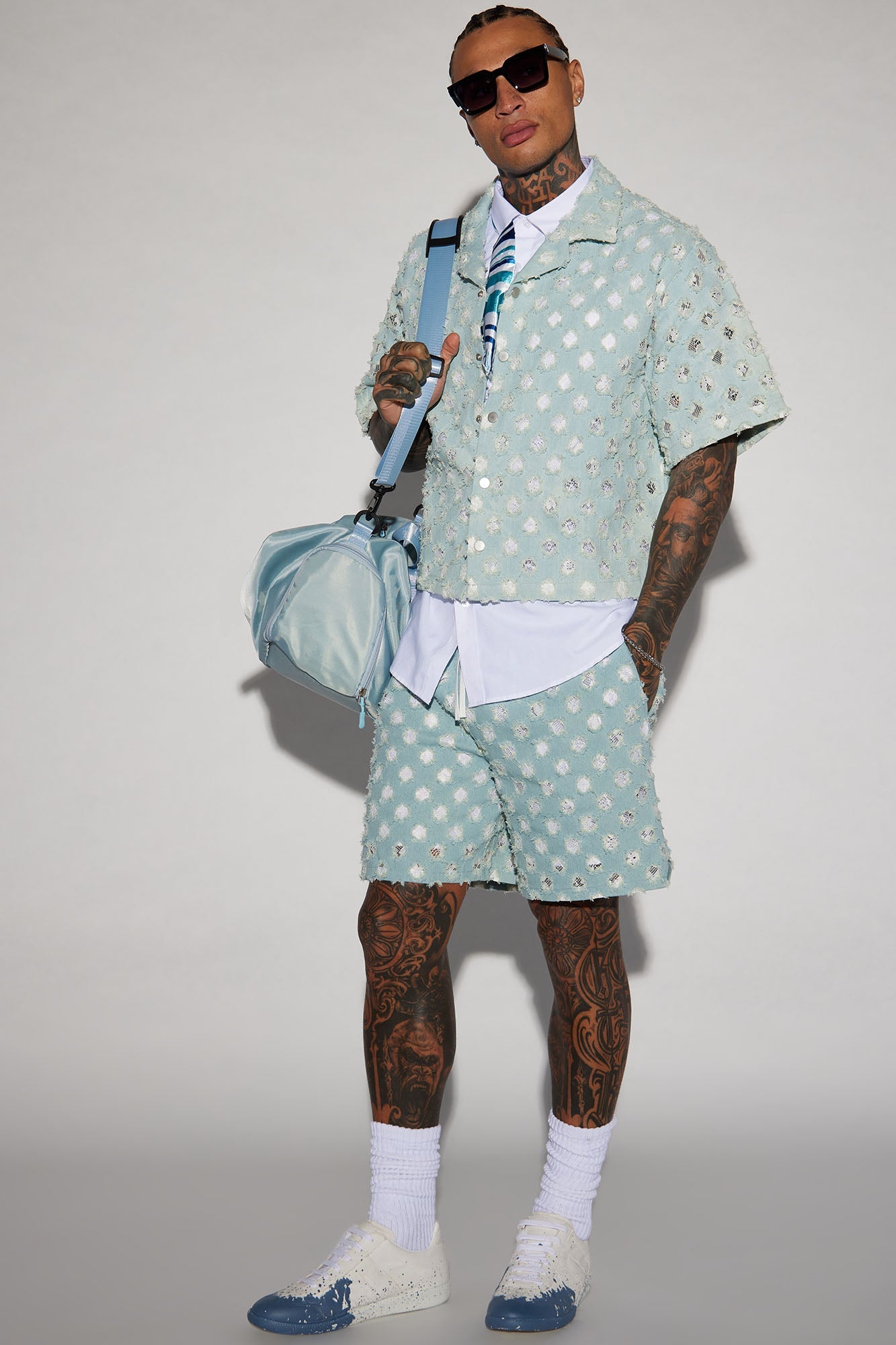 Bravo Basketball Shorts - Light Blue Wash