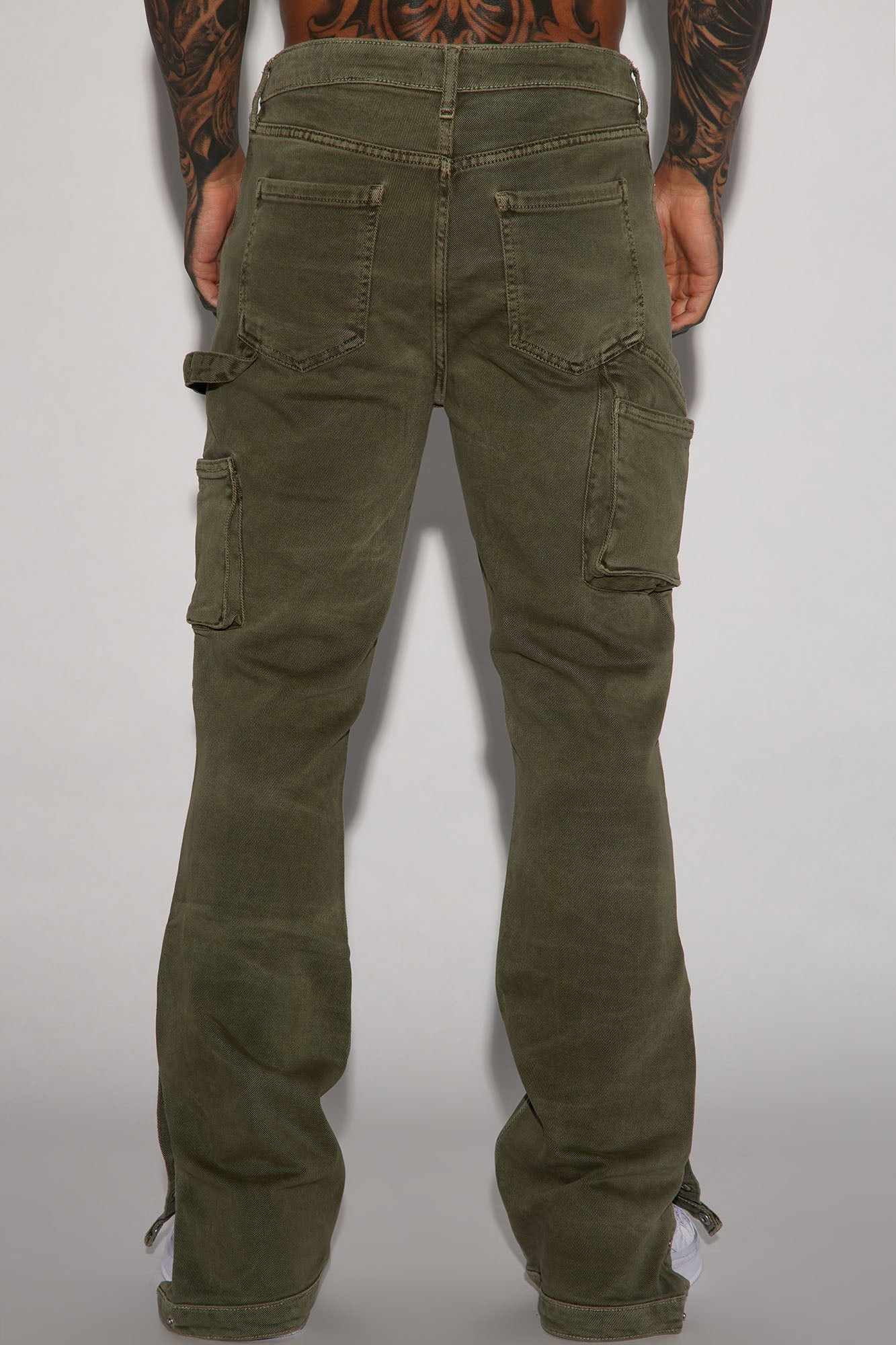 Indestructible Slim Flare Carpenter Pants - Olive