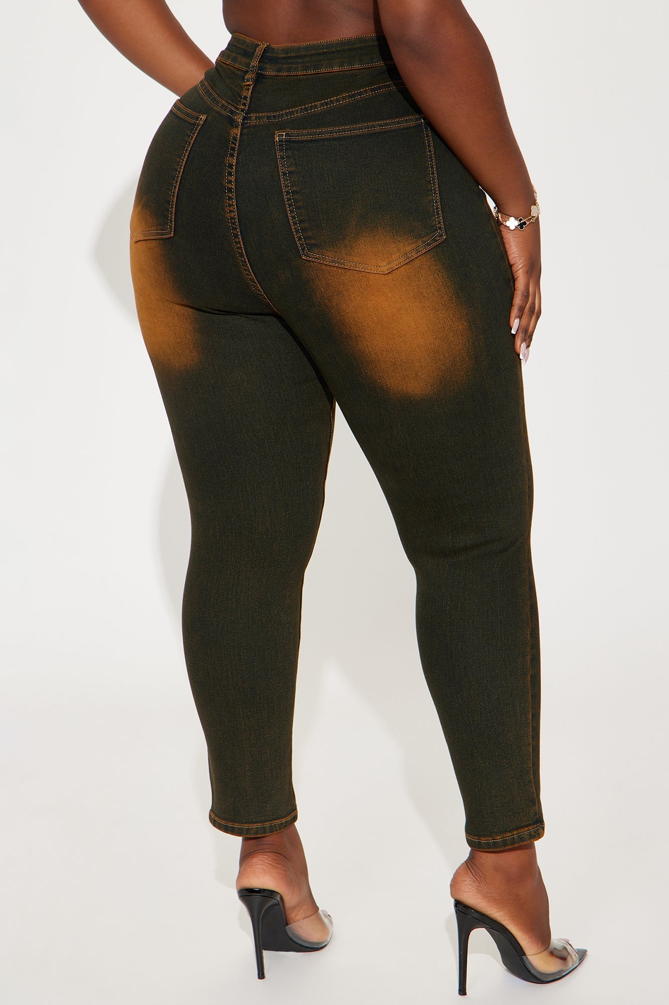 Petite Know The Difference Tinted Skinny Jeans - Black