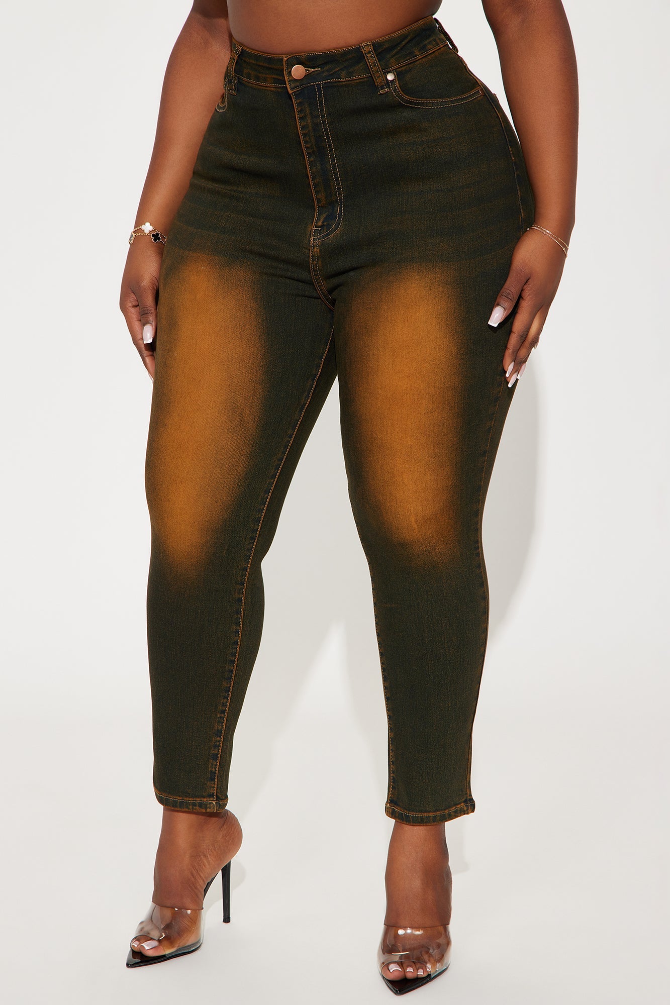 Petite Know The Difference Tinted Skinny Jeans - Black