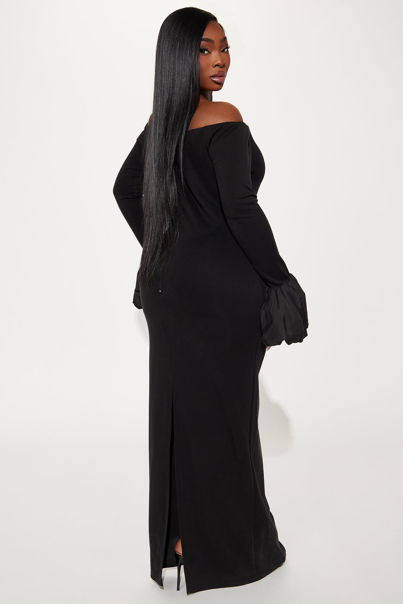Penny Long Sleeve Maxi Dress - Black