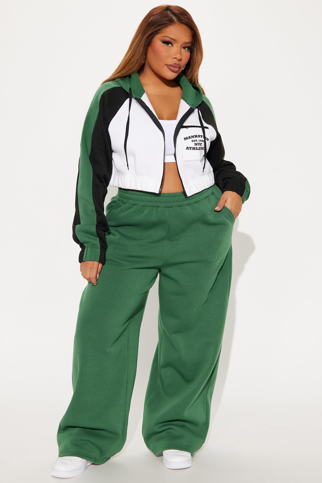 Manhattan Fleece Pant Set - Hunter