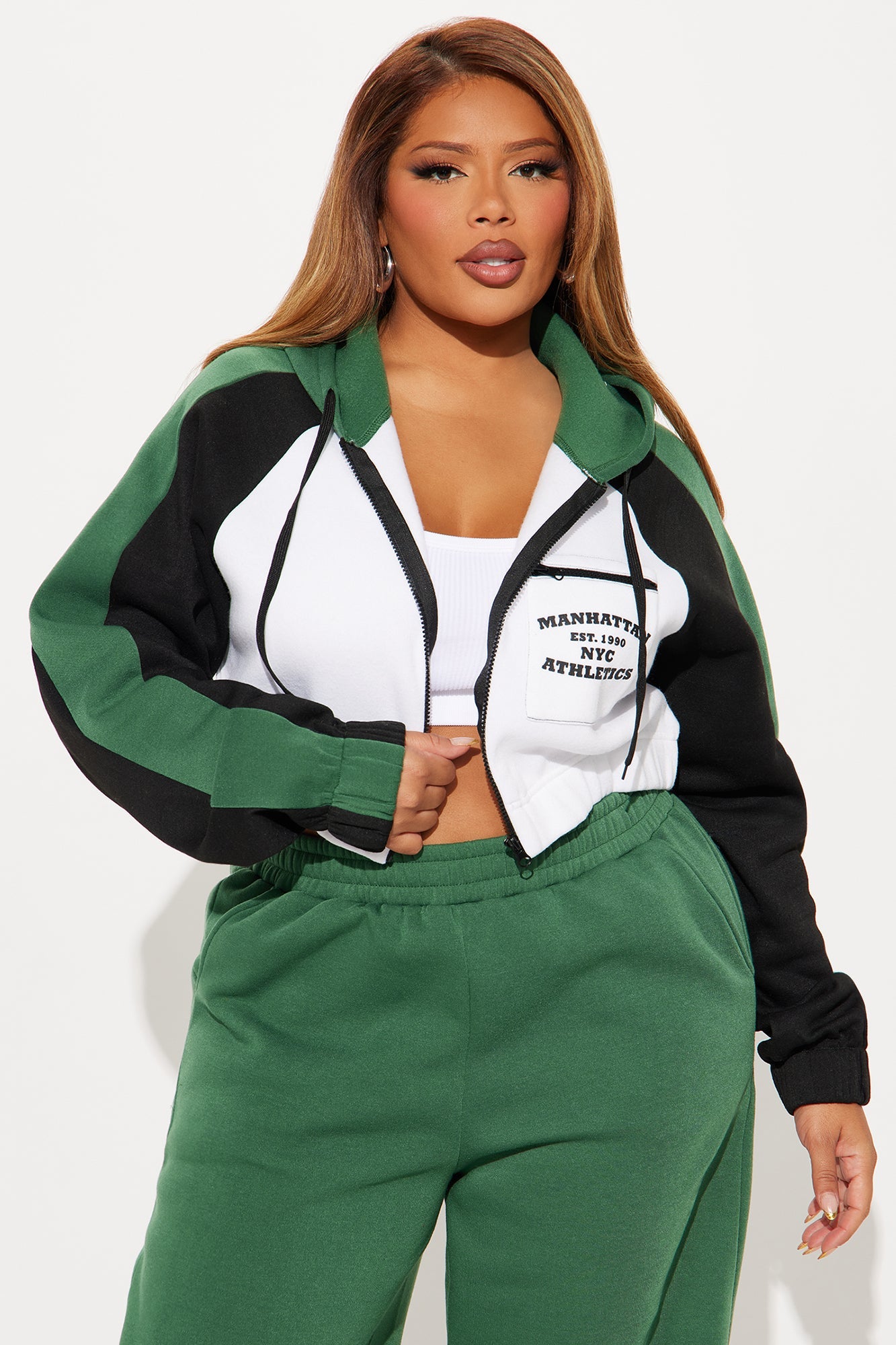 Manhattan Fleece Pant Set - Hunter