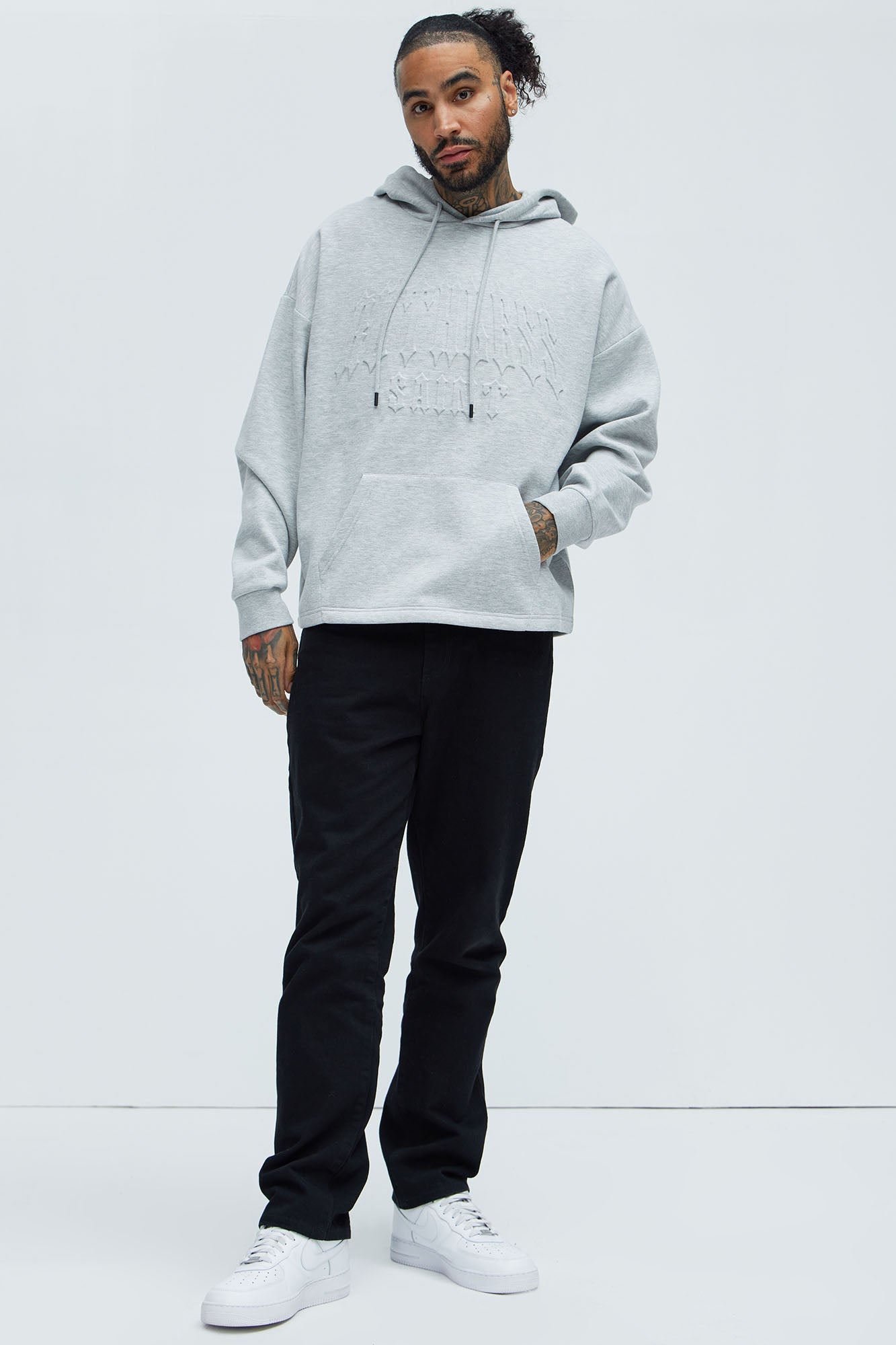 Tyson Ruthless Saints Embossed Hoodie - Heather Grey