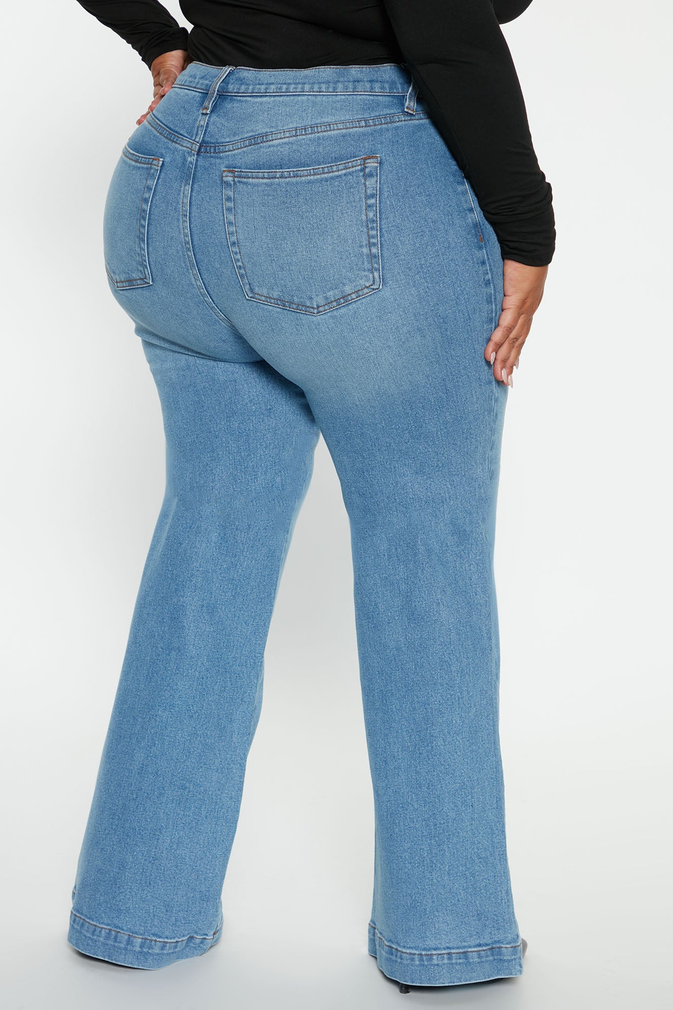 Bridge The Distance Wide Leg Jeans - Blue Wash