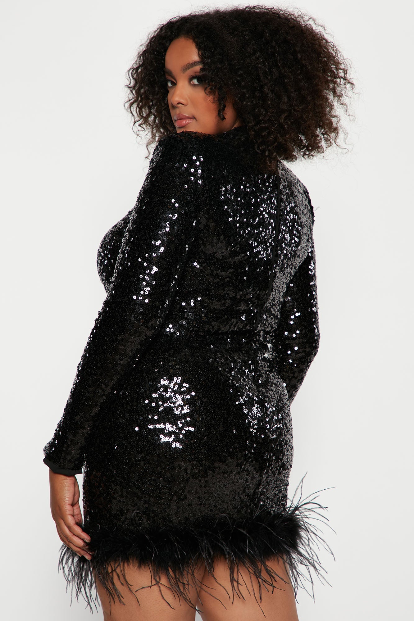 Sparkle In The Night Sequin Mini Dress - Black