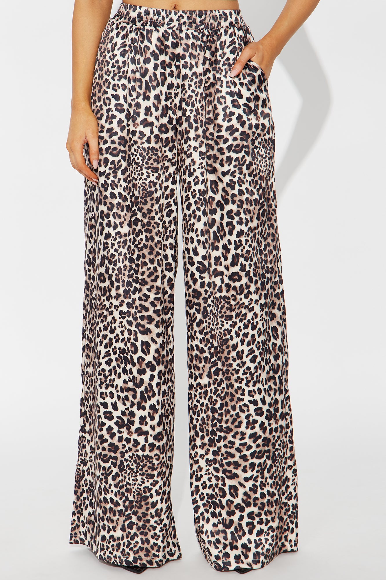 Gentle Touch High Rise Wide Leg Leopard Pant 32 - Leopard