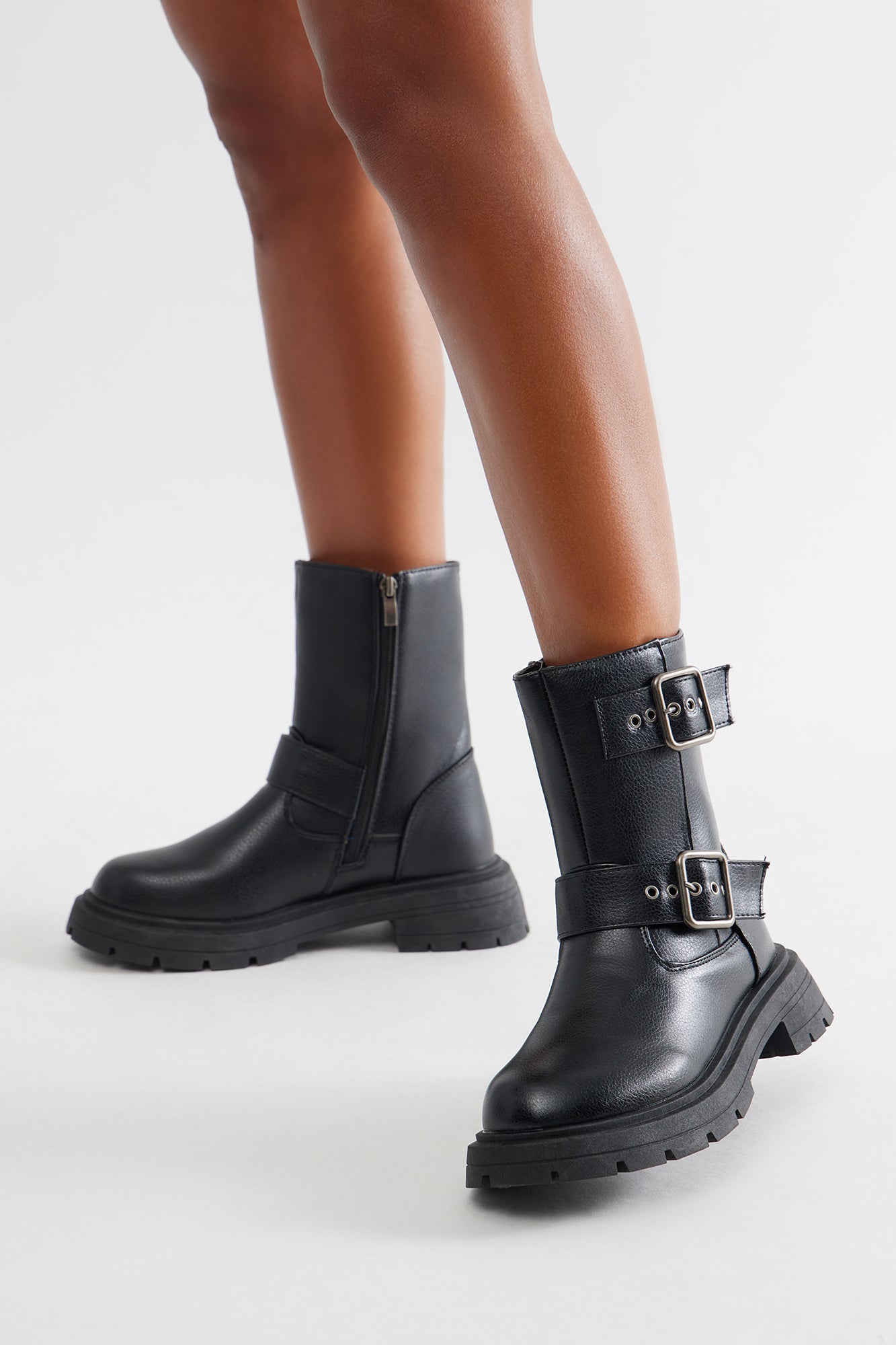 Osaka Buckle Boots - Black