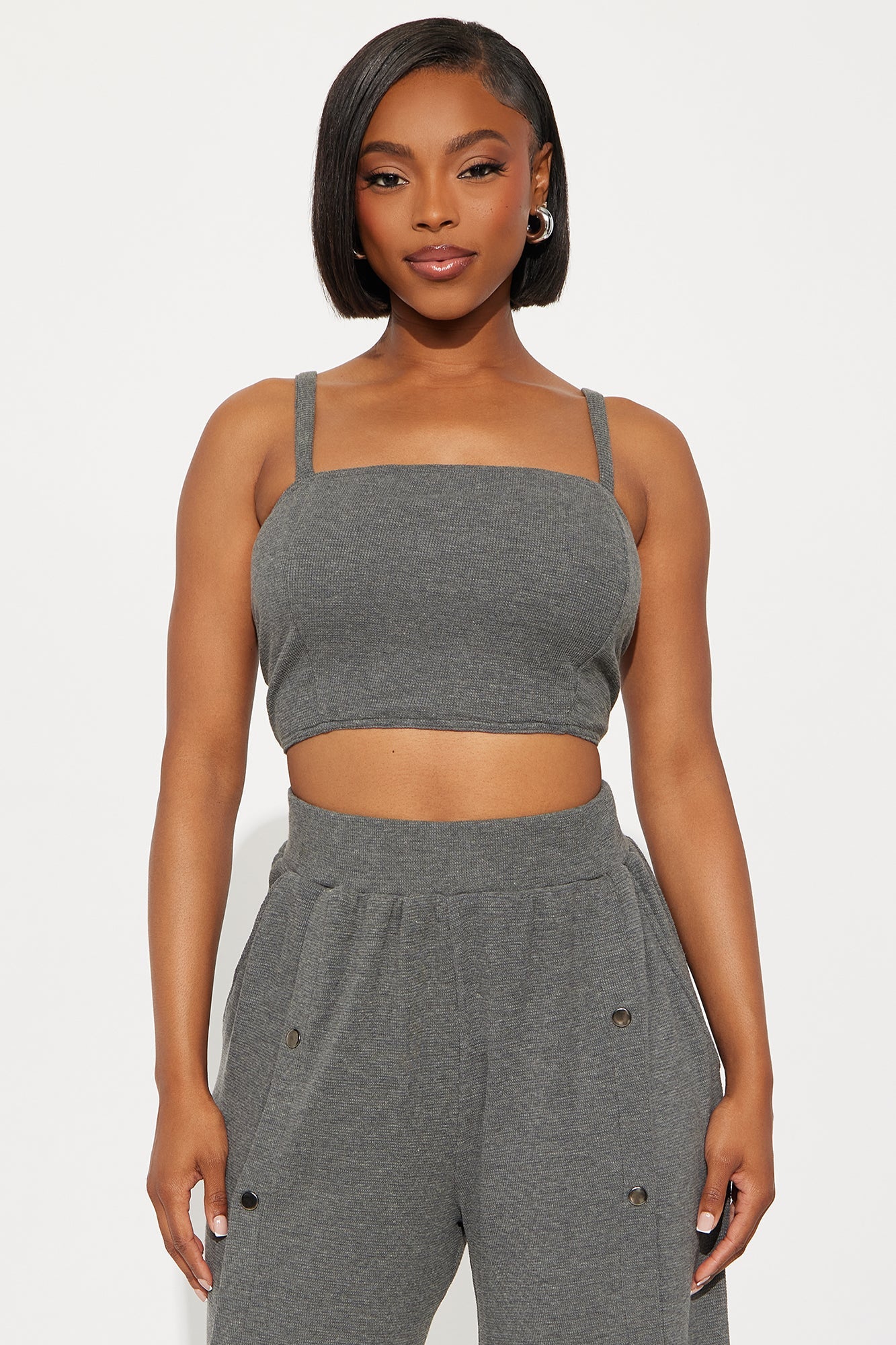 Laia 3 Piece Hooded Pant Set - Charcoal