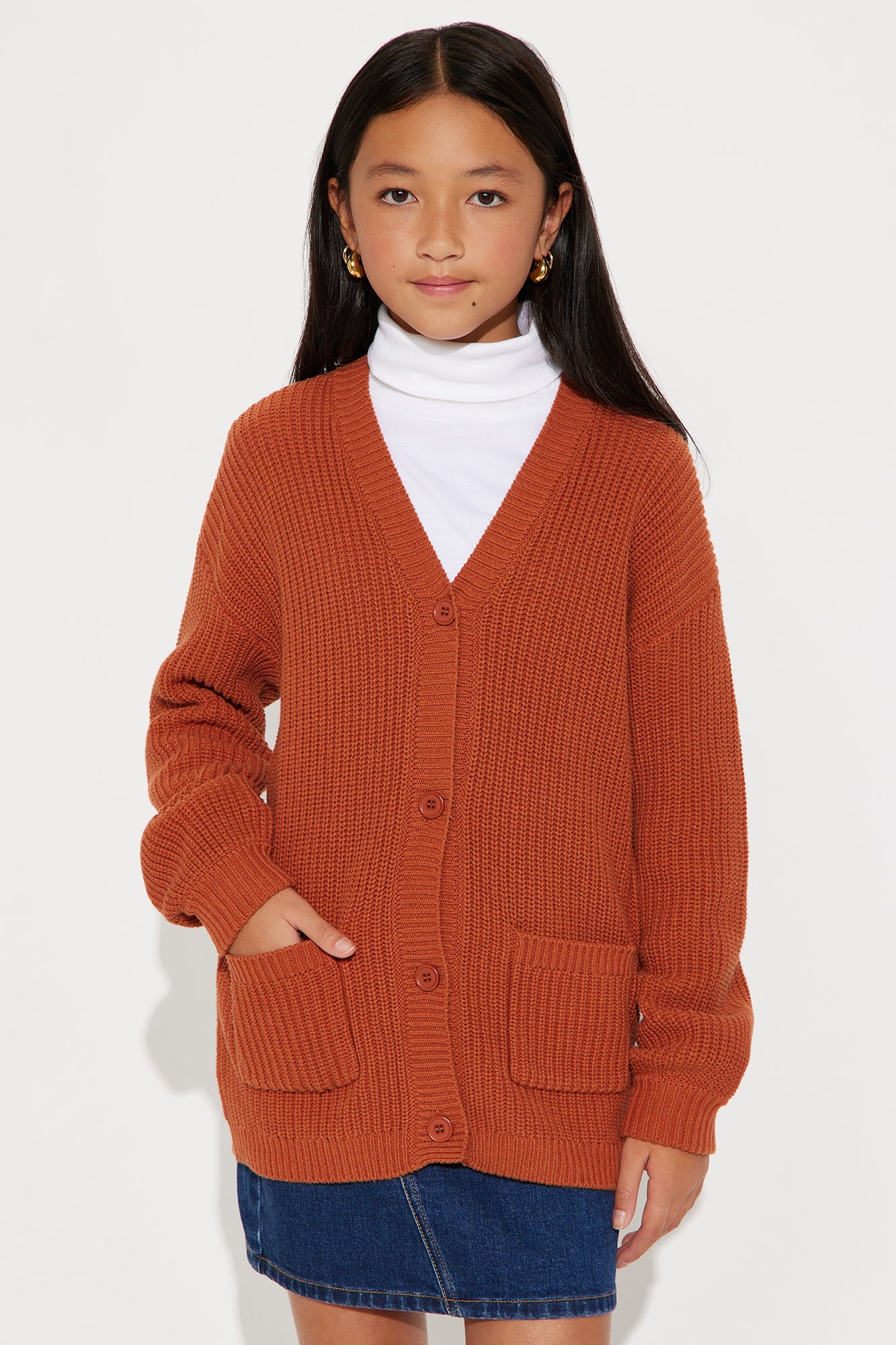 Mini Be My Friend Cardigan - Mocha
