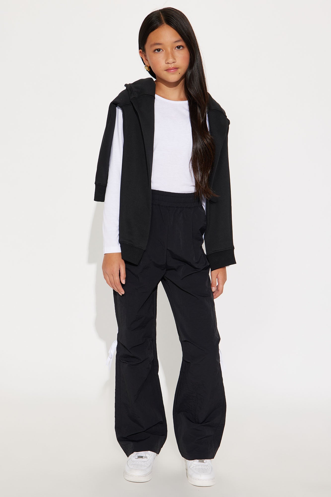 Mini Taura Windbreaker Track Pant - Black