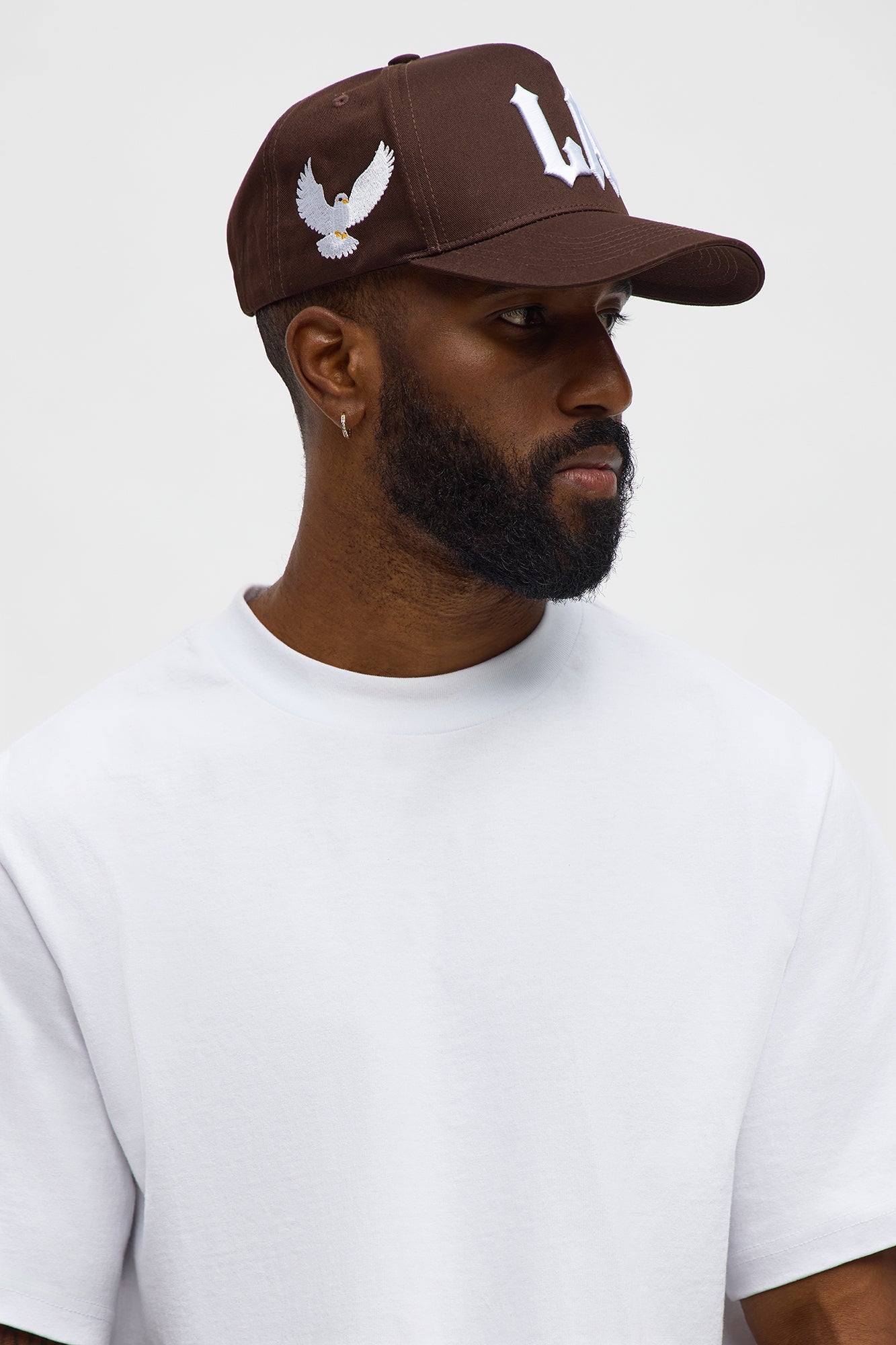 LA Dove Structured Twill Snapback Hat - Brown