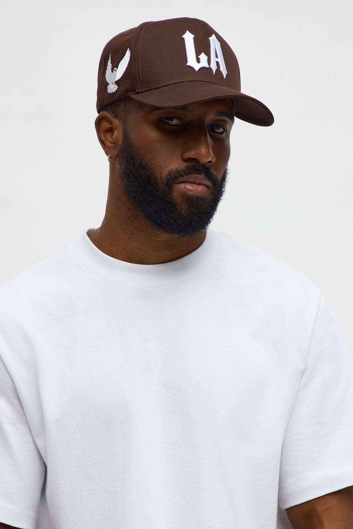 LA Dove Structured Twill Snapback Hat - Brown