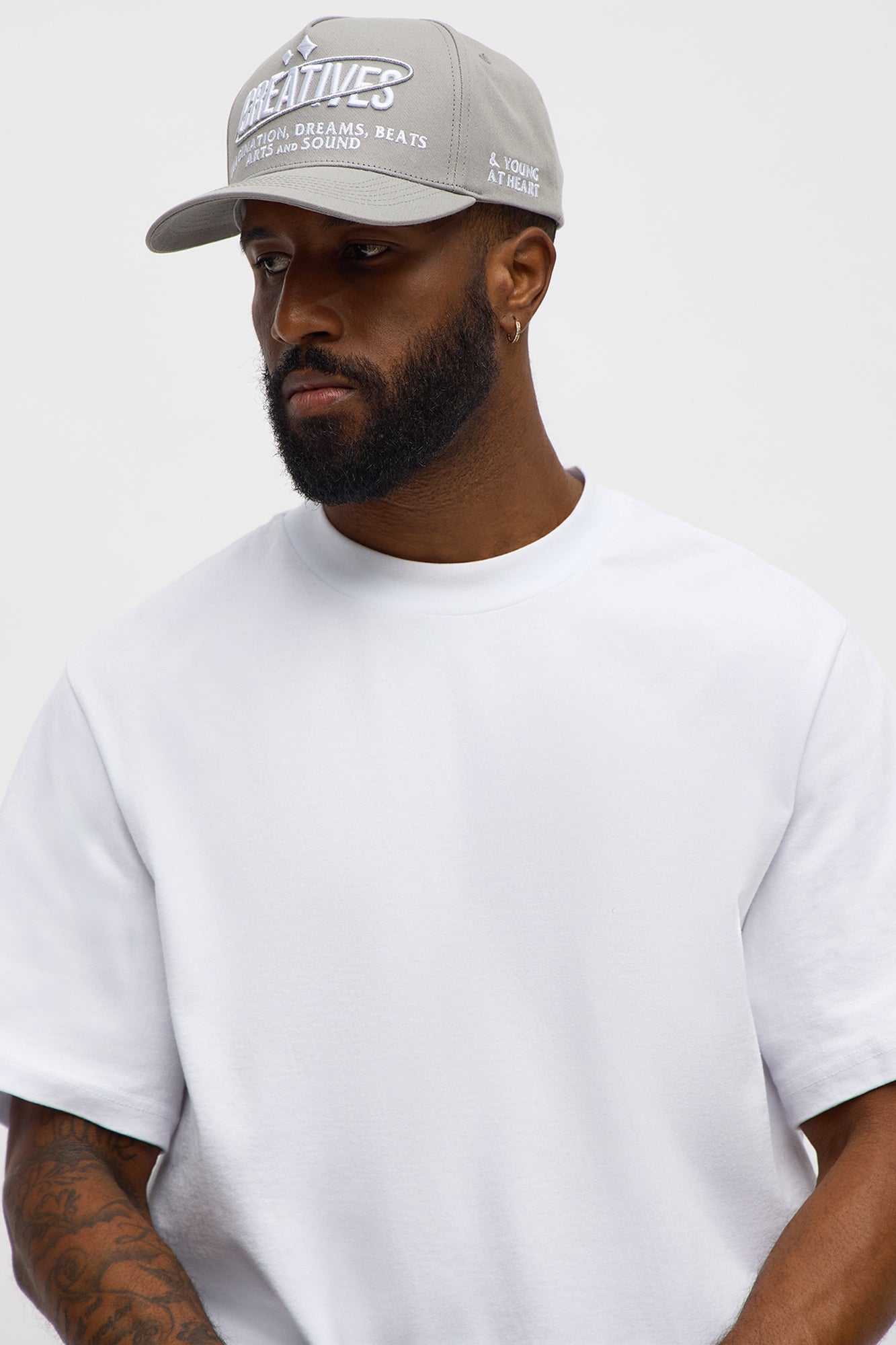 Creatives Structured Twill Snapback Hat - Grey