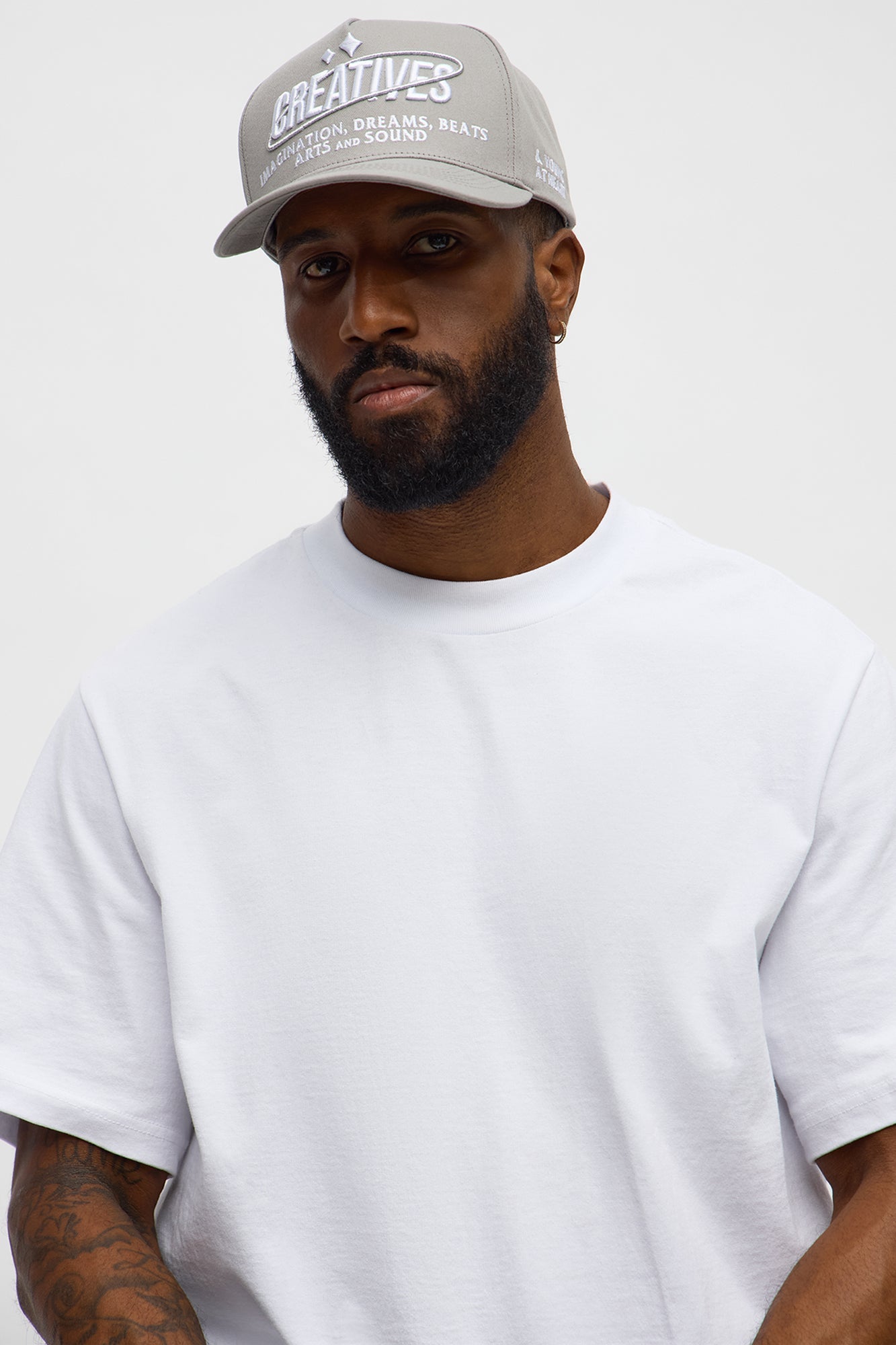 Creatives Structured Twill Snapback Hat - Grey