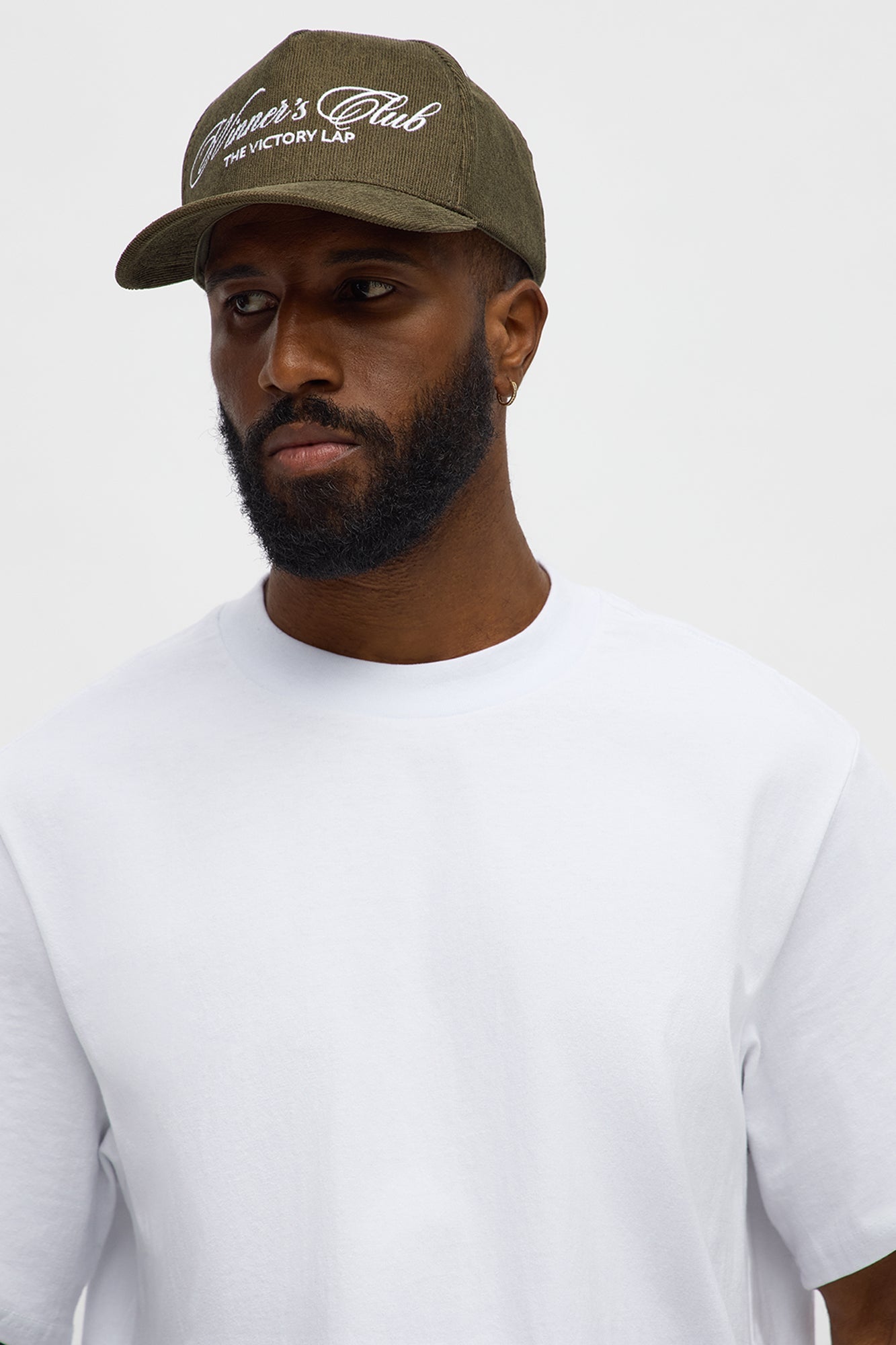 Winners Club Corduroy Structured Snapback Hat - Green