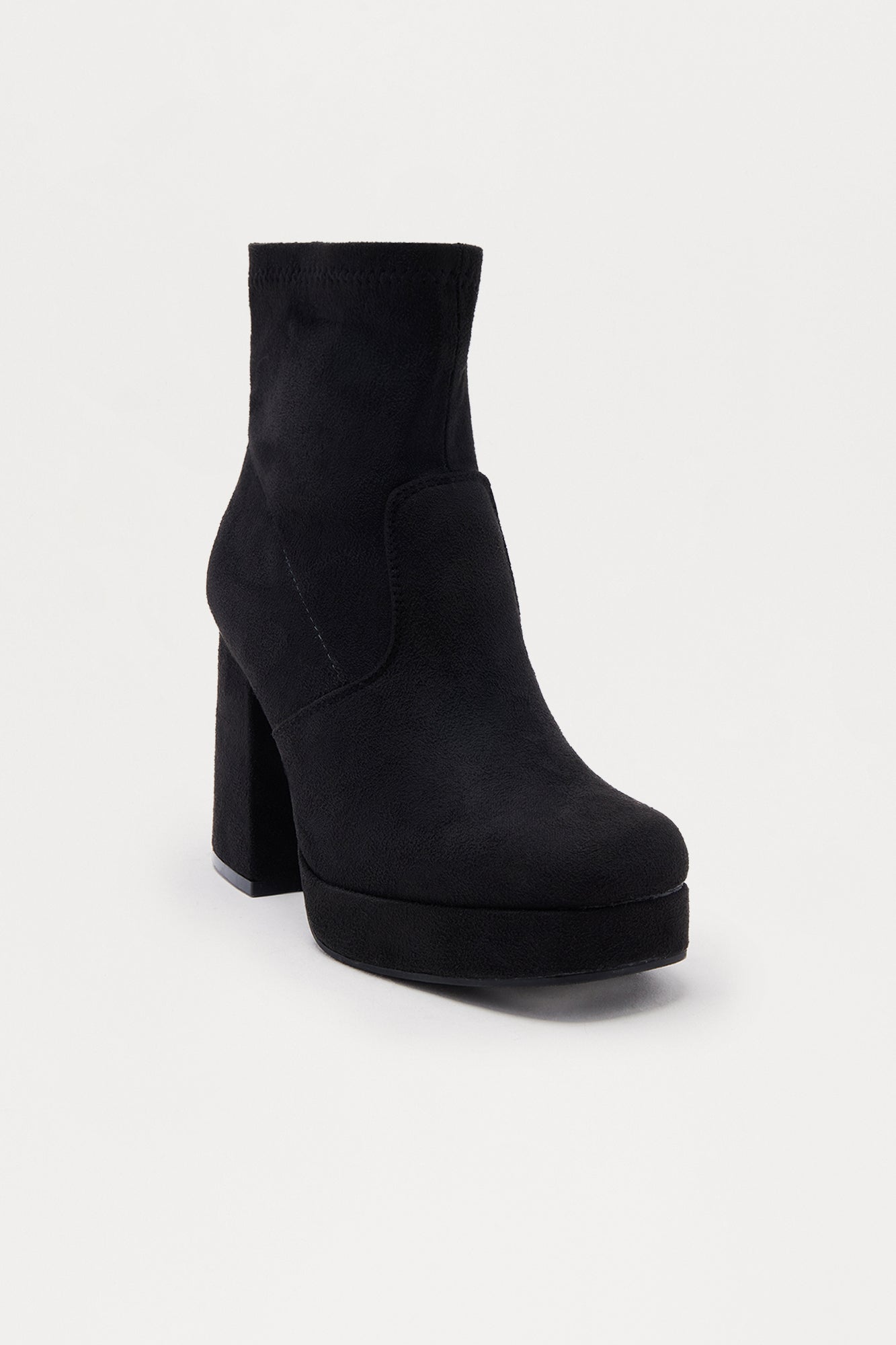 Sylas Platform Ankle Booties - Black