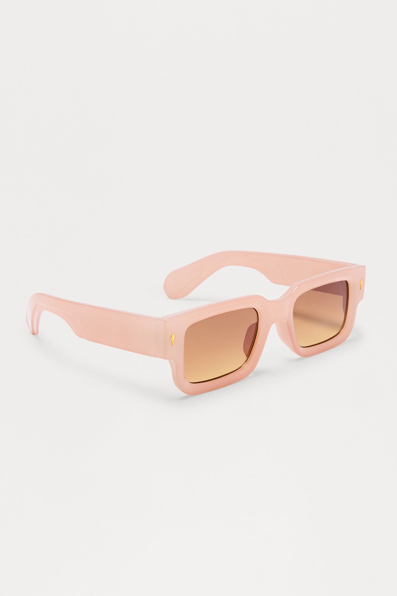Everyday Square Frame Colored Lens Sunglasses - Blush