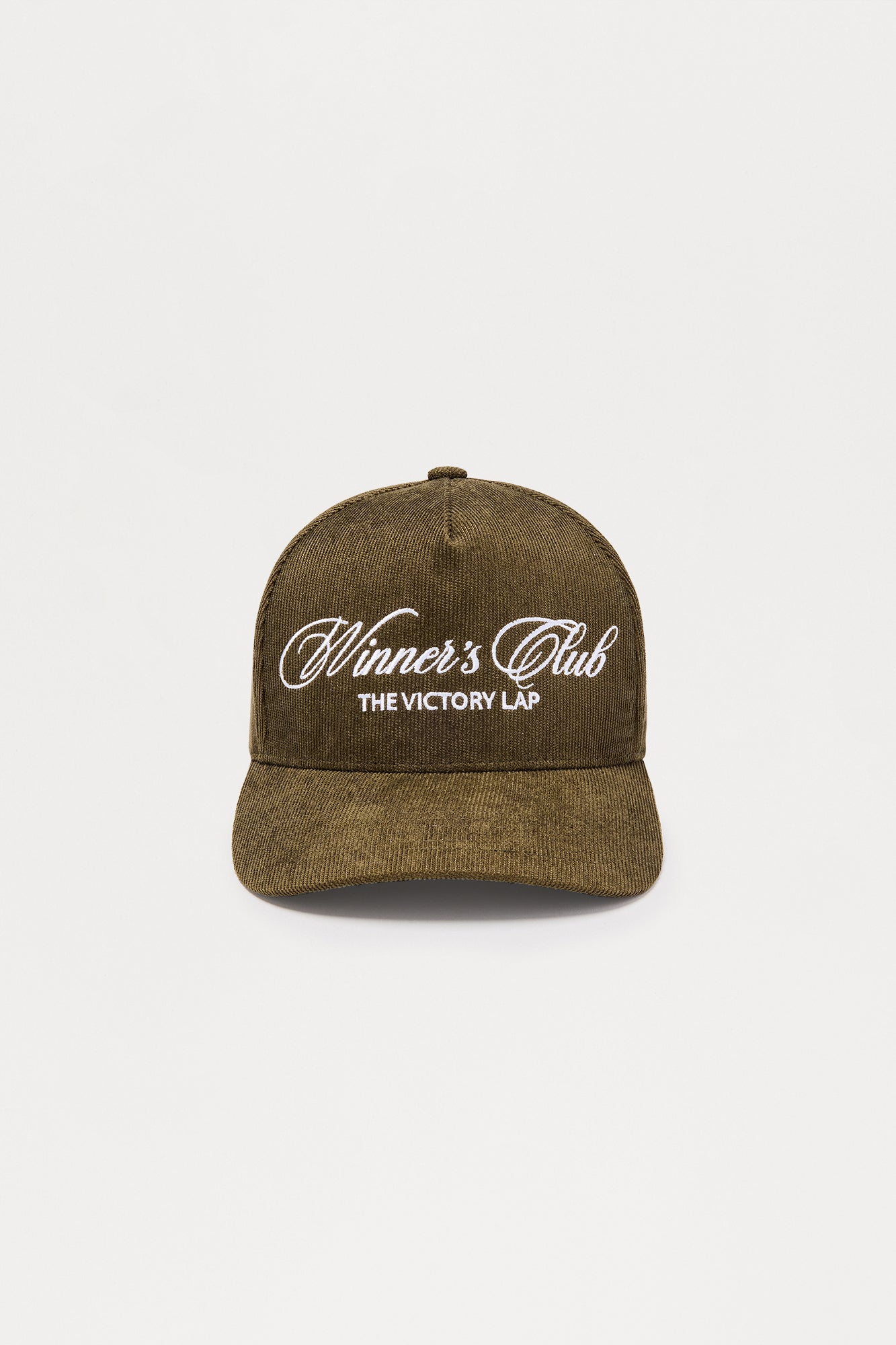 Winners Club Corduroy Structured Snapback Hat - Green