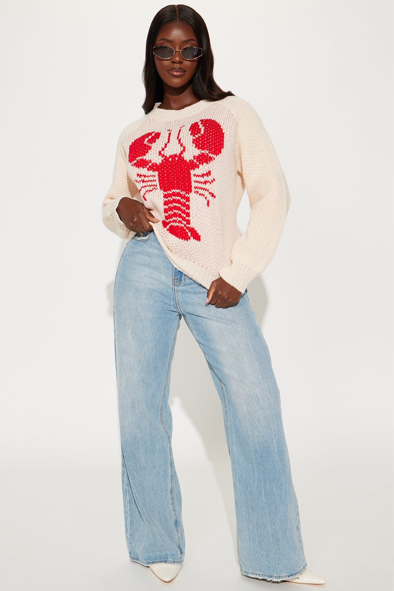 By The View Lobster Sweater - Sand/combo