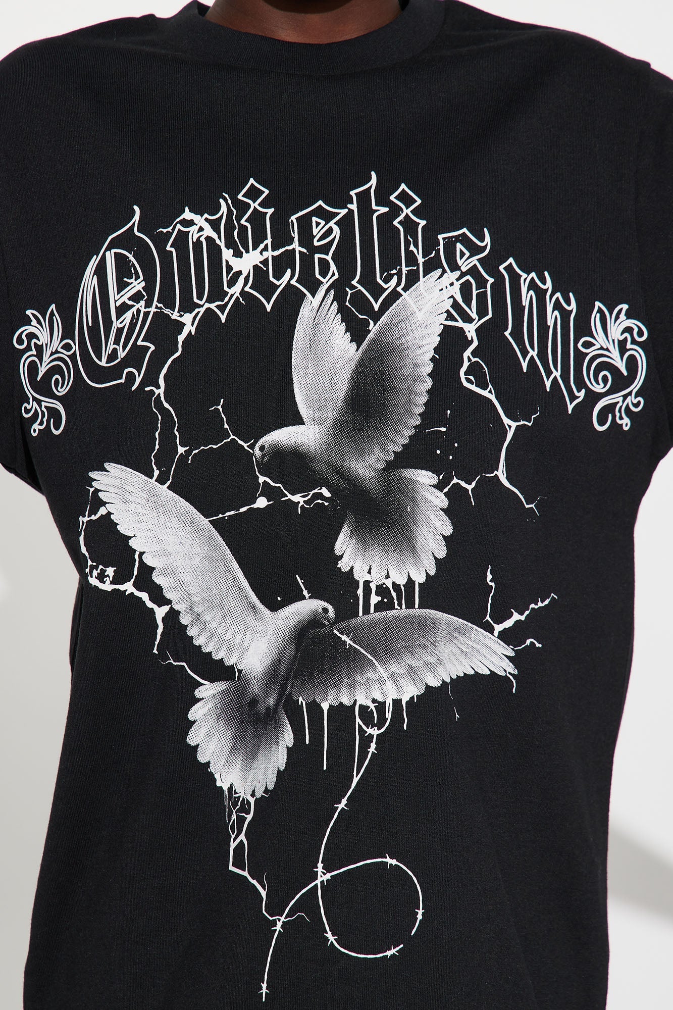 Mini Divine Quietism Print T-Shirt - Black