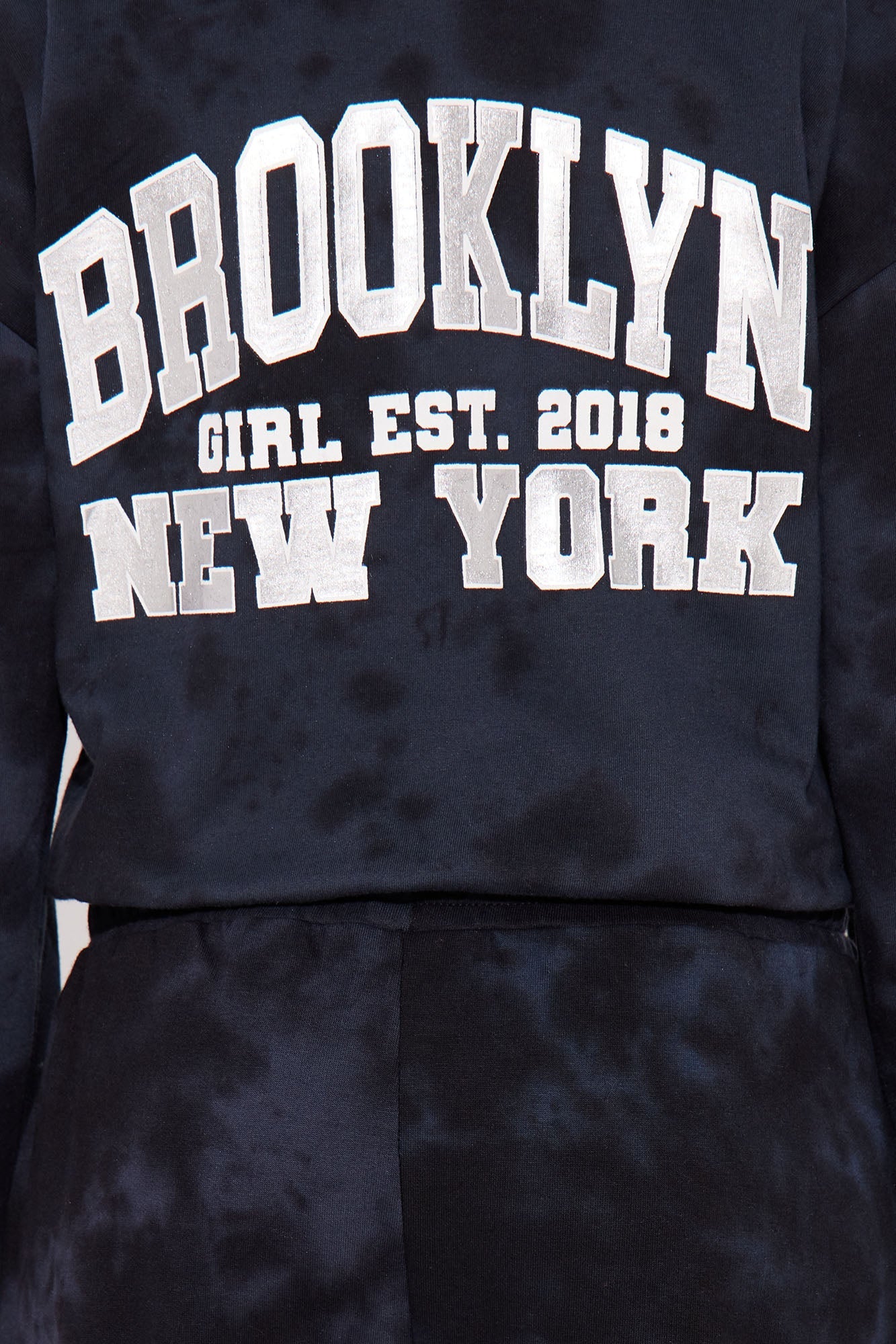 Mini Brooklyn Mineral Wash Fleece Jumpsuit - Black