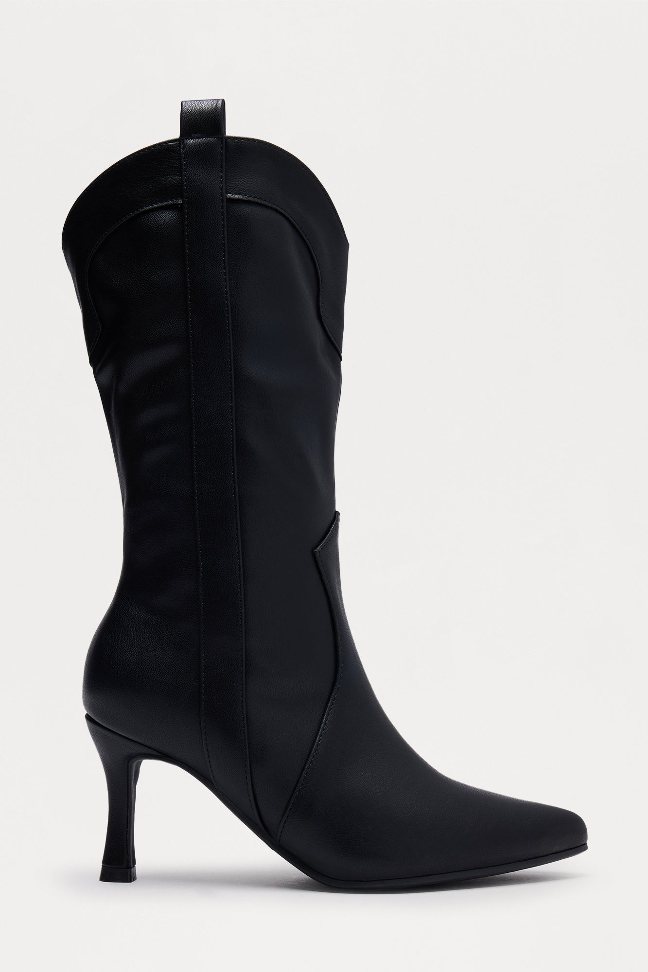 Kay Stiletto Cowboy Boots - Black