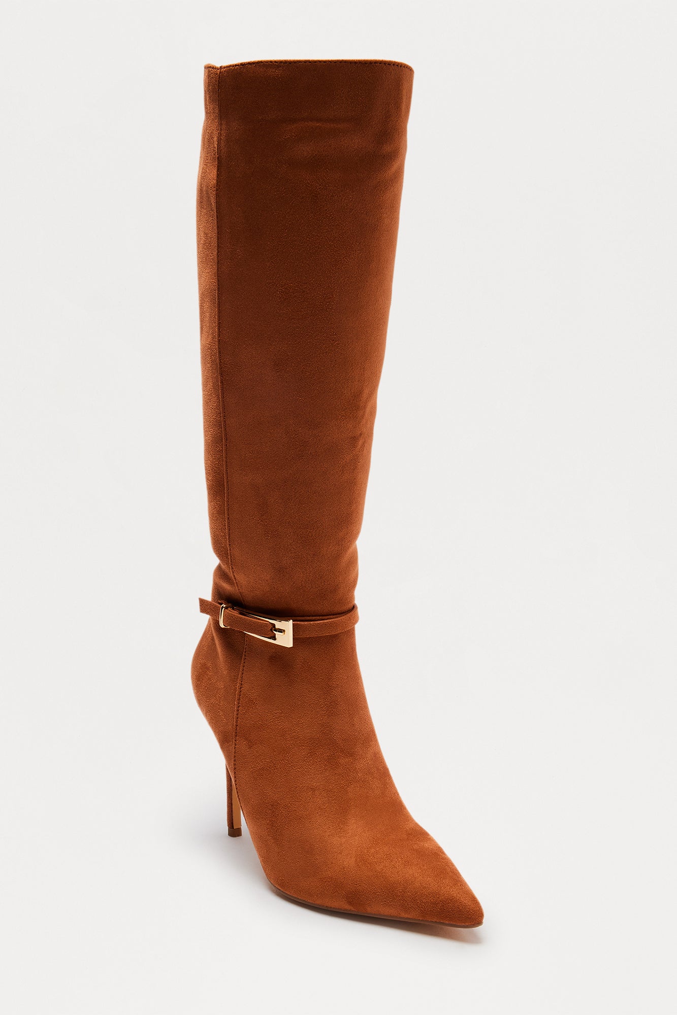 Seacrest Buckle Knee High Boots - Camel
