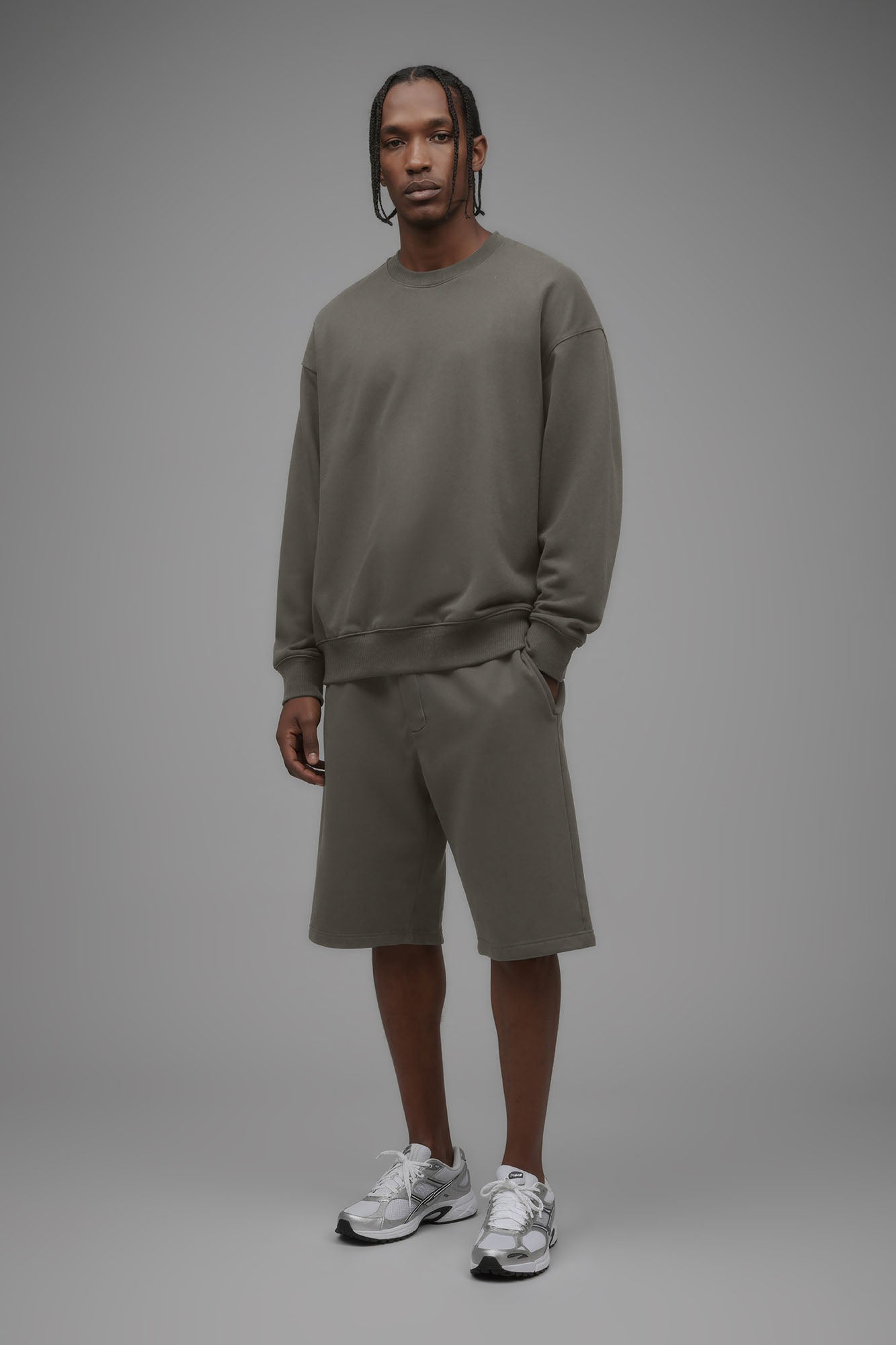 410 Baggy Shorts - Moss Grey