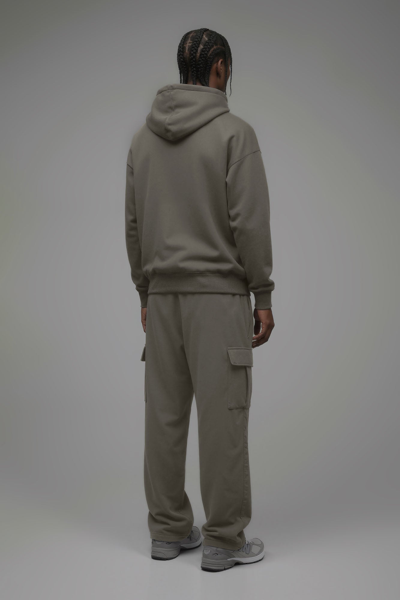 410 Oversized Zip Hoodie - Moss Grey