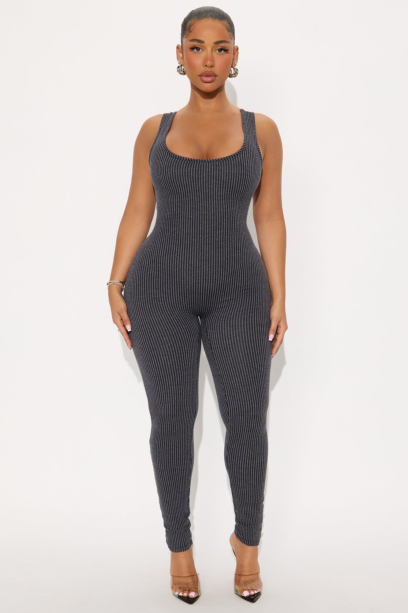 Riley Ribbed Two Piece Jumpsuit - Black