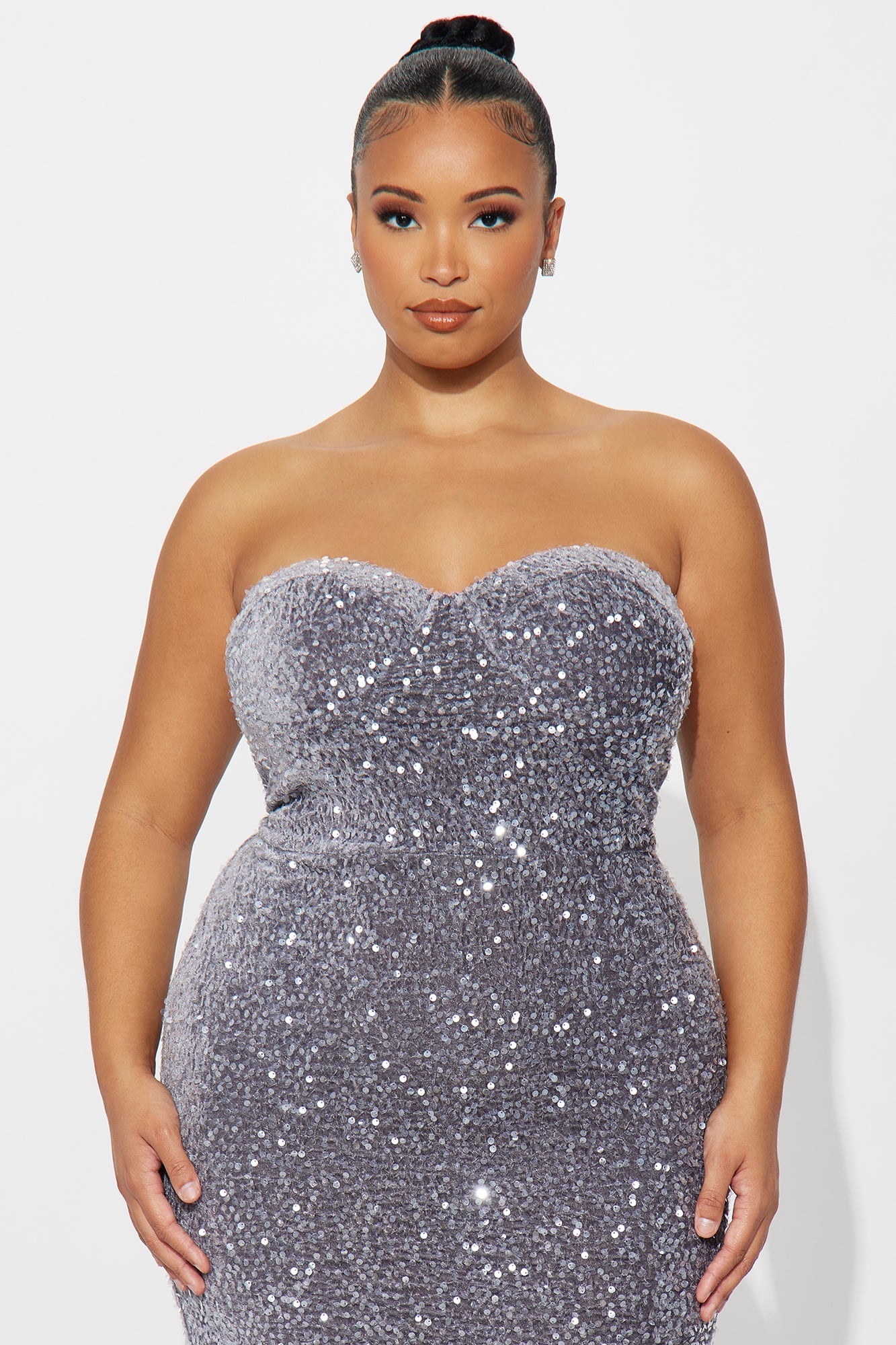 Seriously Stylish Sequin Maxi Dress - Charcoal