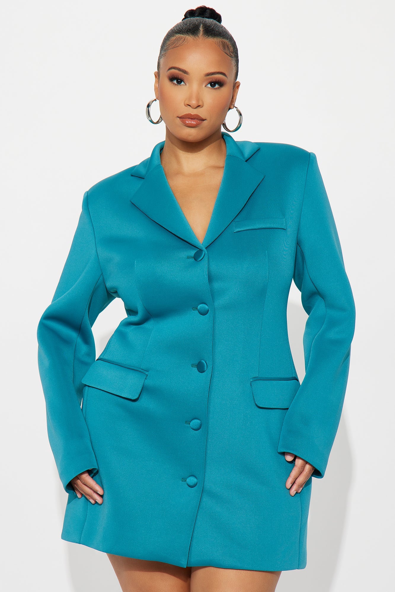 Arbitration Babe Blazer Mini Dress - Teal