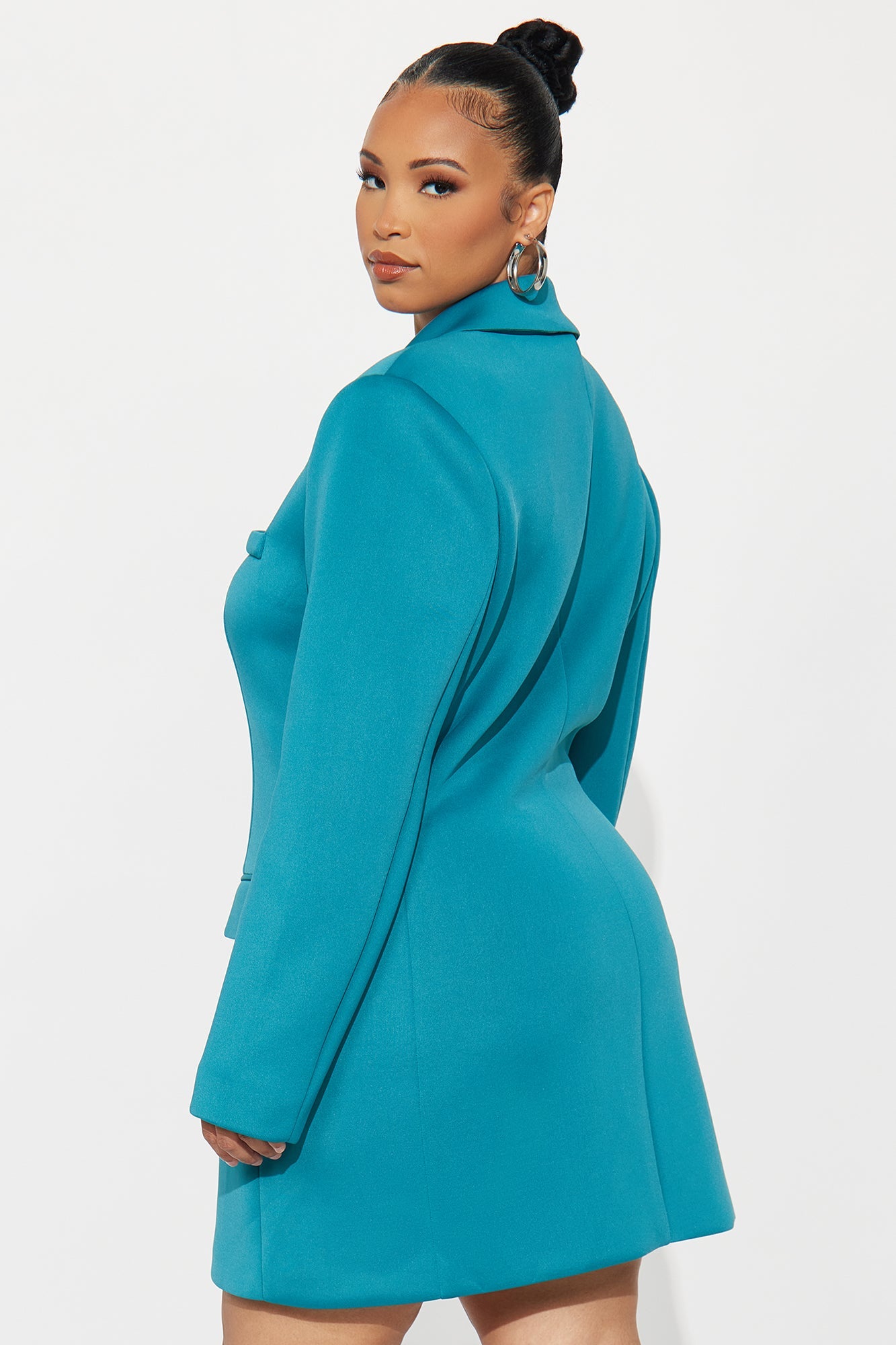 Arbitration Babe Blazer Mini Dress - Teal