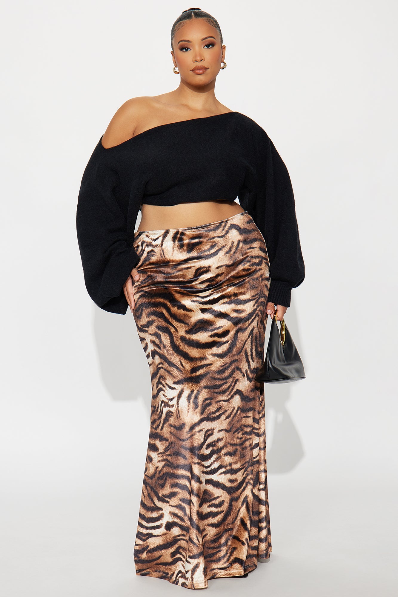Love Away One Shoulder Sweater Top - Black