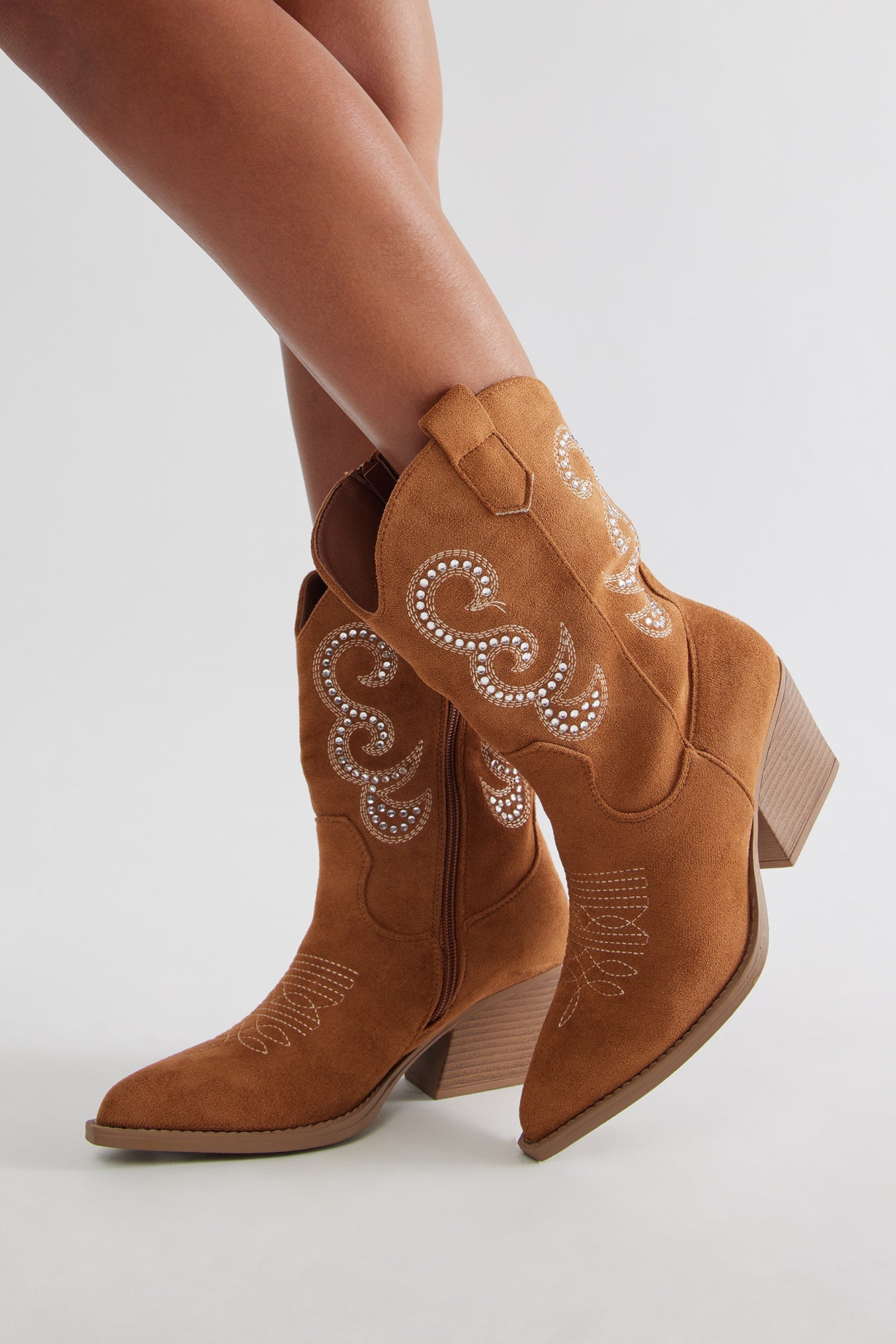 South Rhinestone Cowboy Boots - Brown