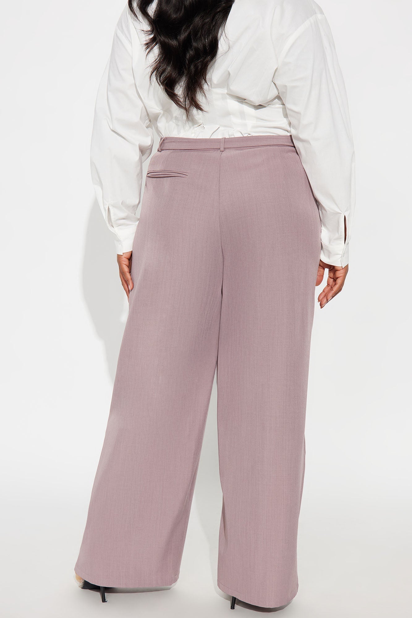 Only Boss Attitude Low Rise Belted Wide Leg Trouser 33 - Orchid